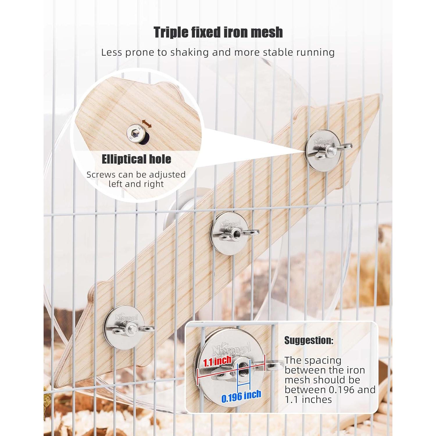 Rueda de Hámster Colgante Niteangel 27cm Silenciosa para Mascotas