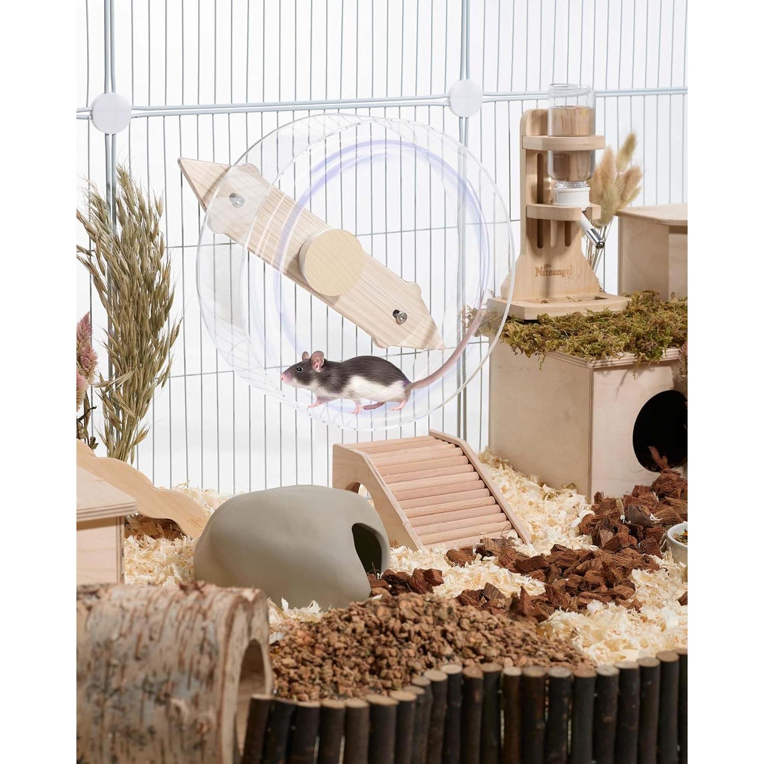 Rueda de Hámster Colgante Niteangel 27cm Silenciosa para Mascotas
