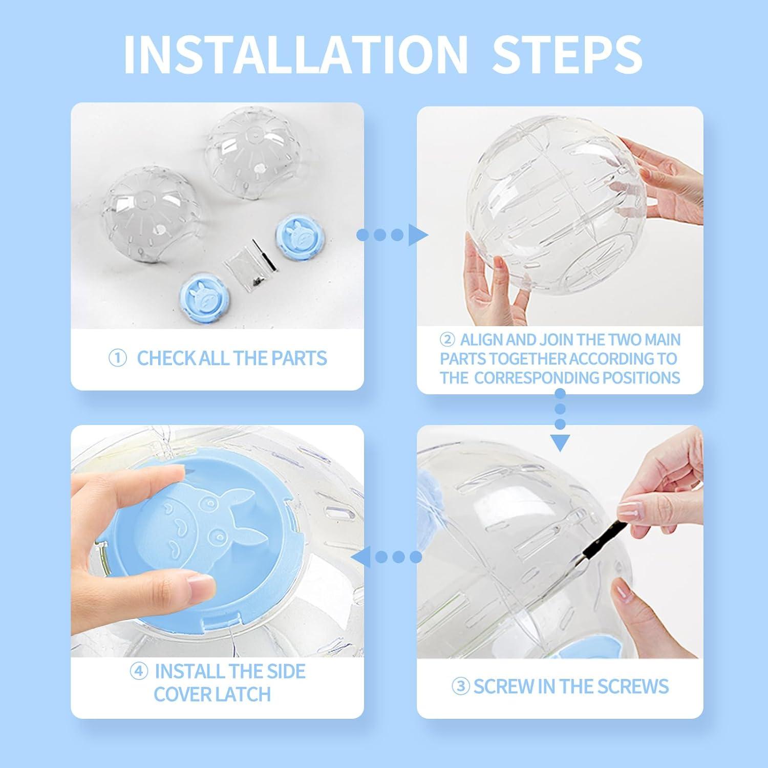 Bola de Hámster 20 cm JONSANTY Azul Transparente Accesorios