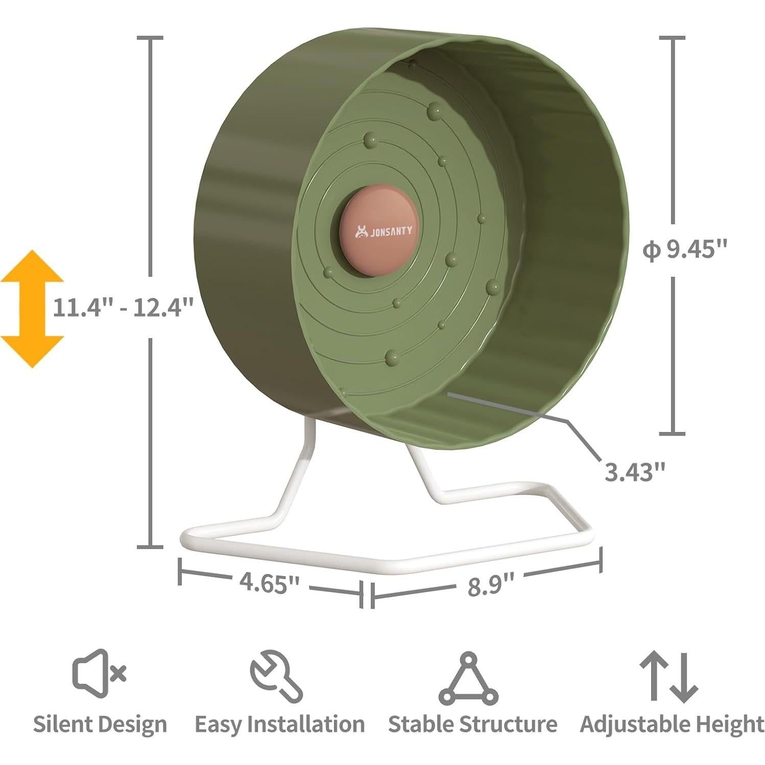 Rueda de Hámster Silenciosa JONSANTY 24.5 cm Antideslizante
