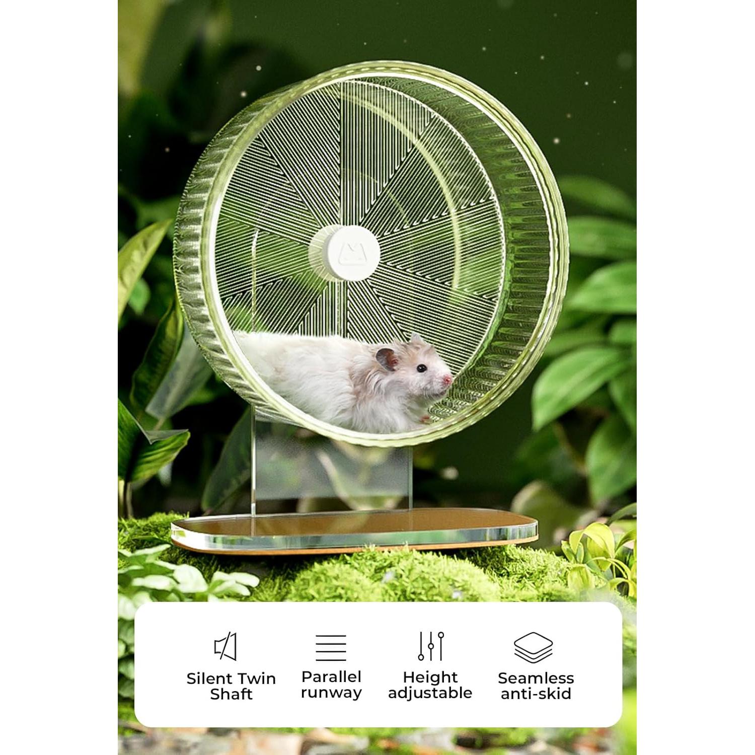 Rueda de Ejercicio para Hámster Mini&Moe 21.6 cm Ajustable Amarillo