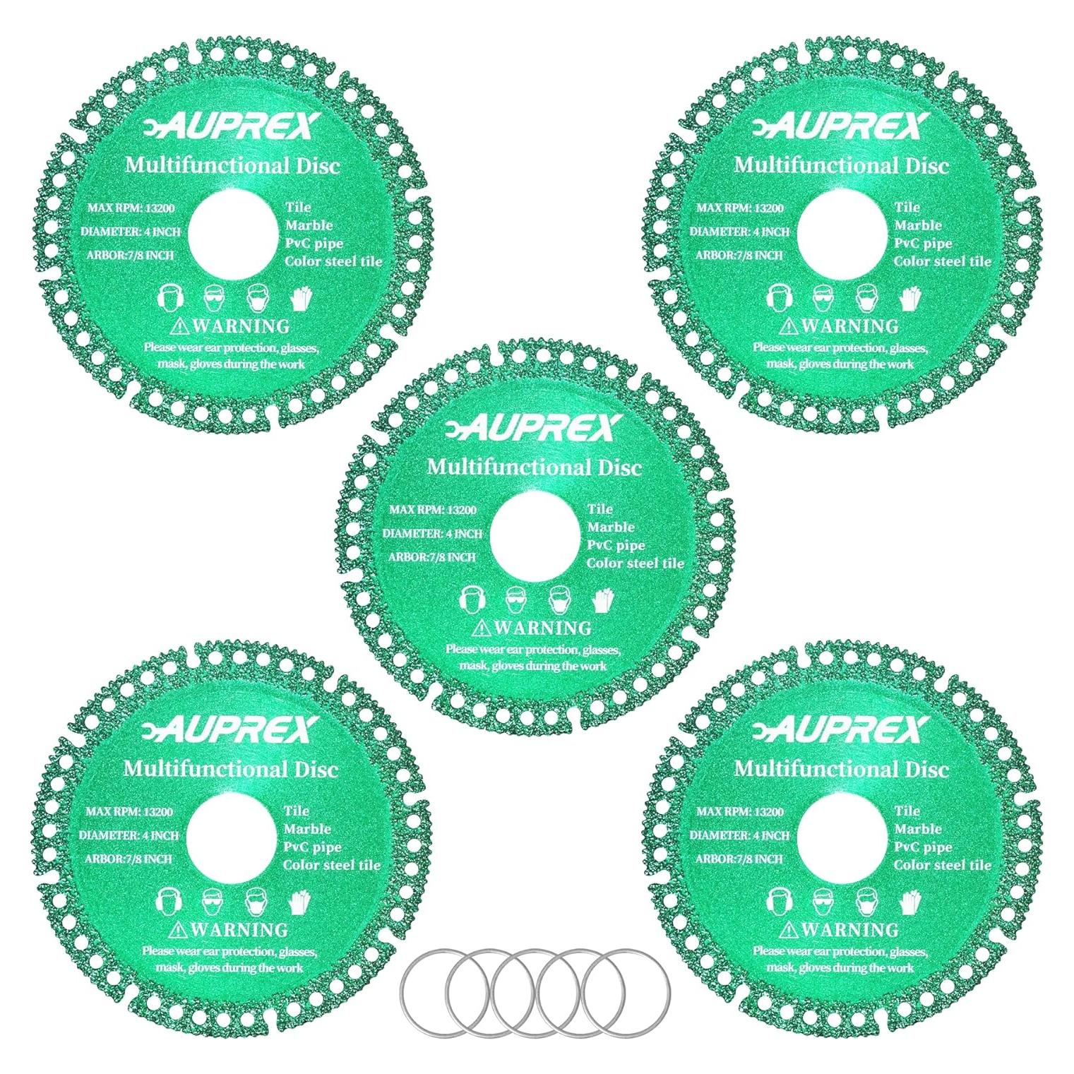 Paquete de 5 Discos Indestructibles 10.16 cm AUPREX Verde