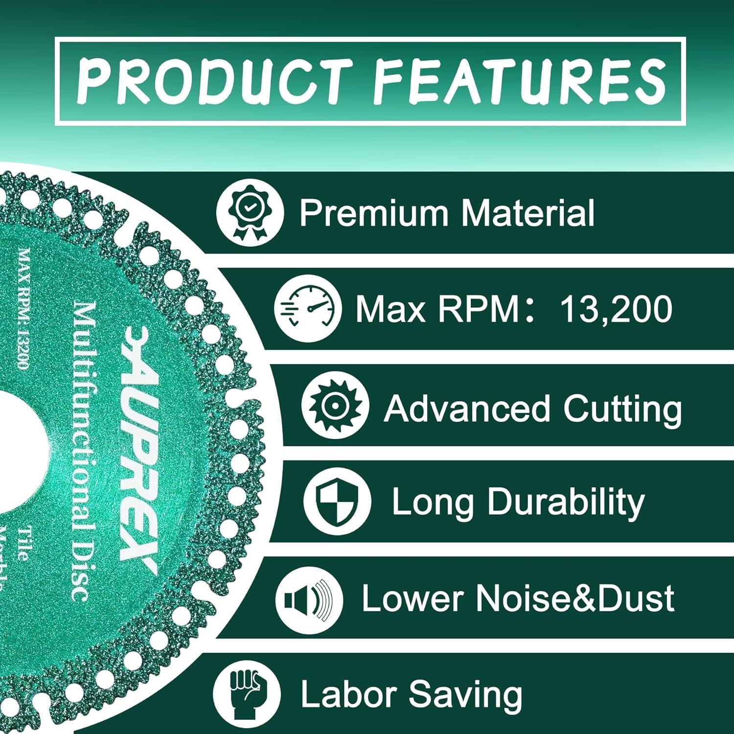 Paquete de 5 Discos Indestructibles 10.16 cm AUPREX Verde