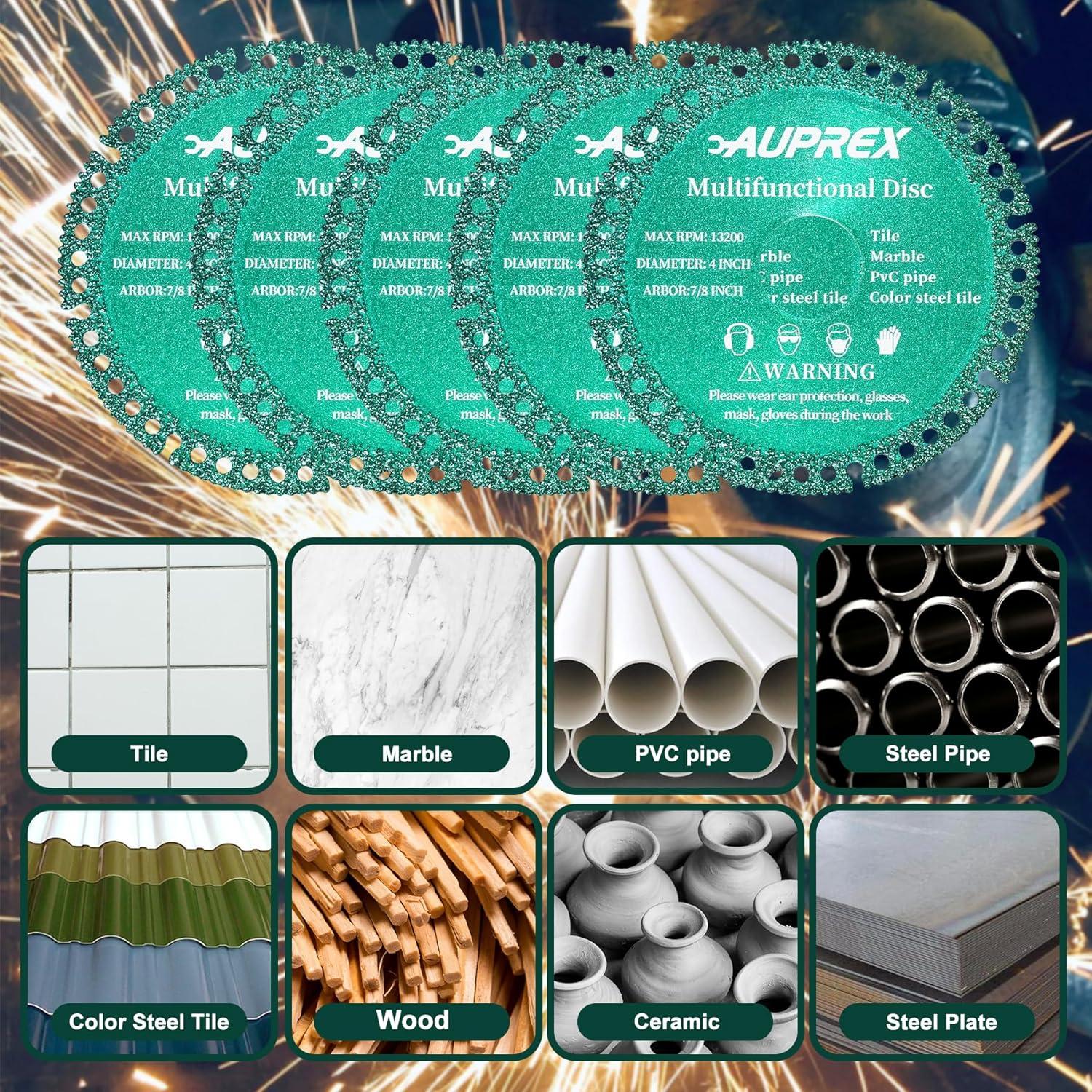 Paquete de 5 Discos Indestructibles 10.16 cm AUPREX Verde