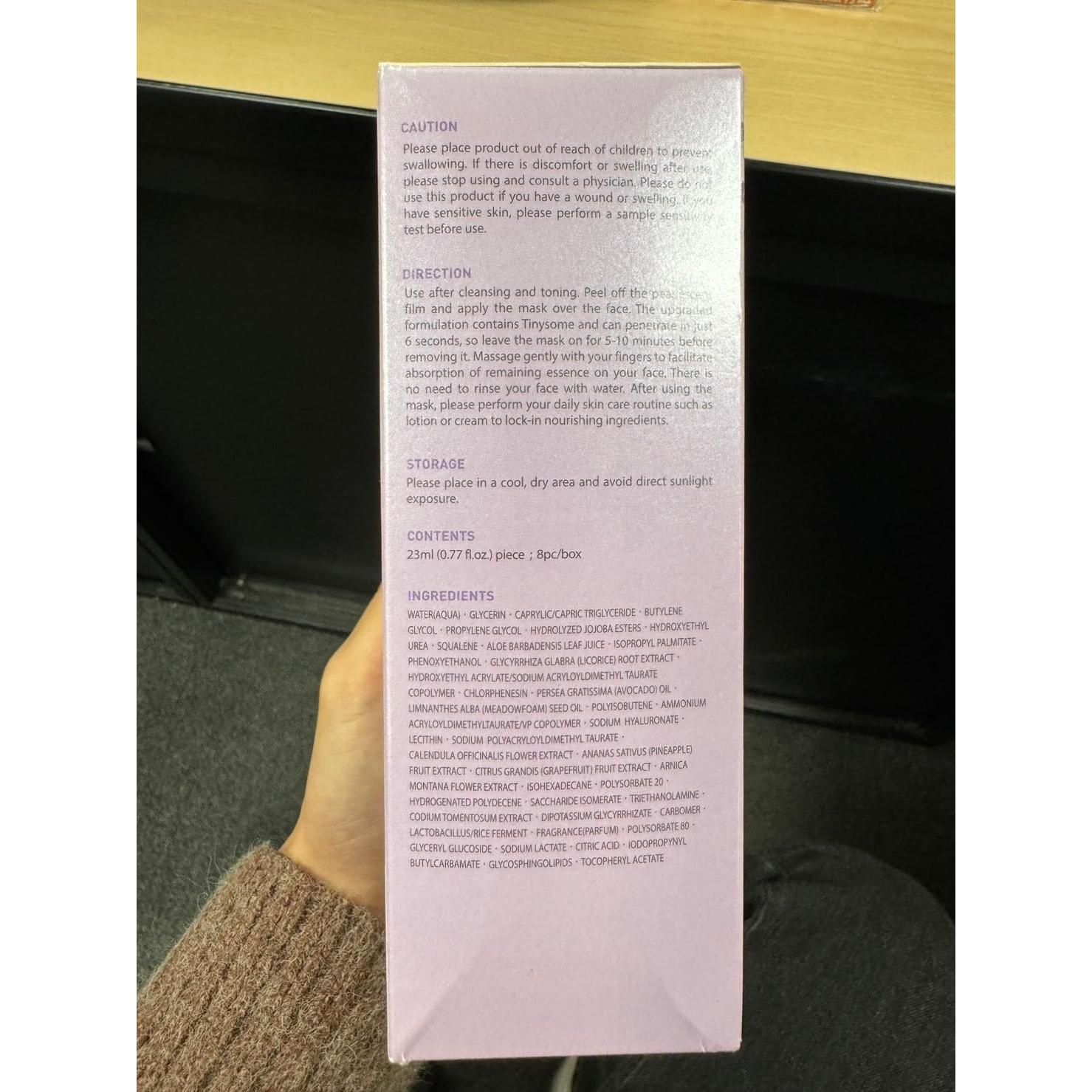 Máscara Facial Hidratante Restaurativa de Escualeno Mi Diario de Belleza - 8 Hojas