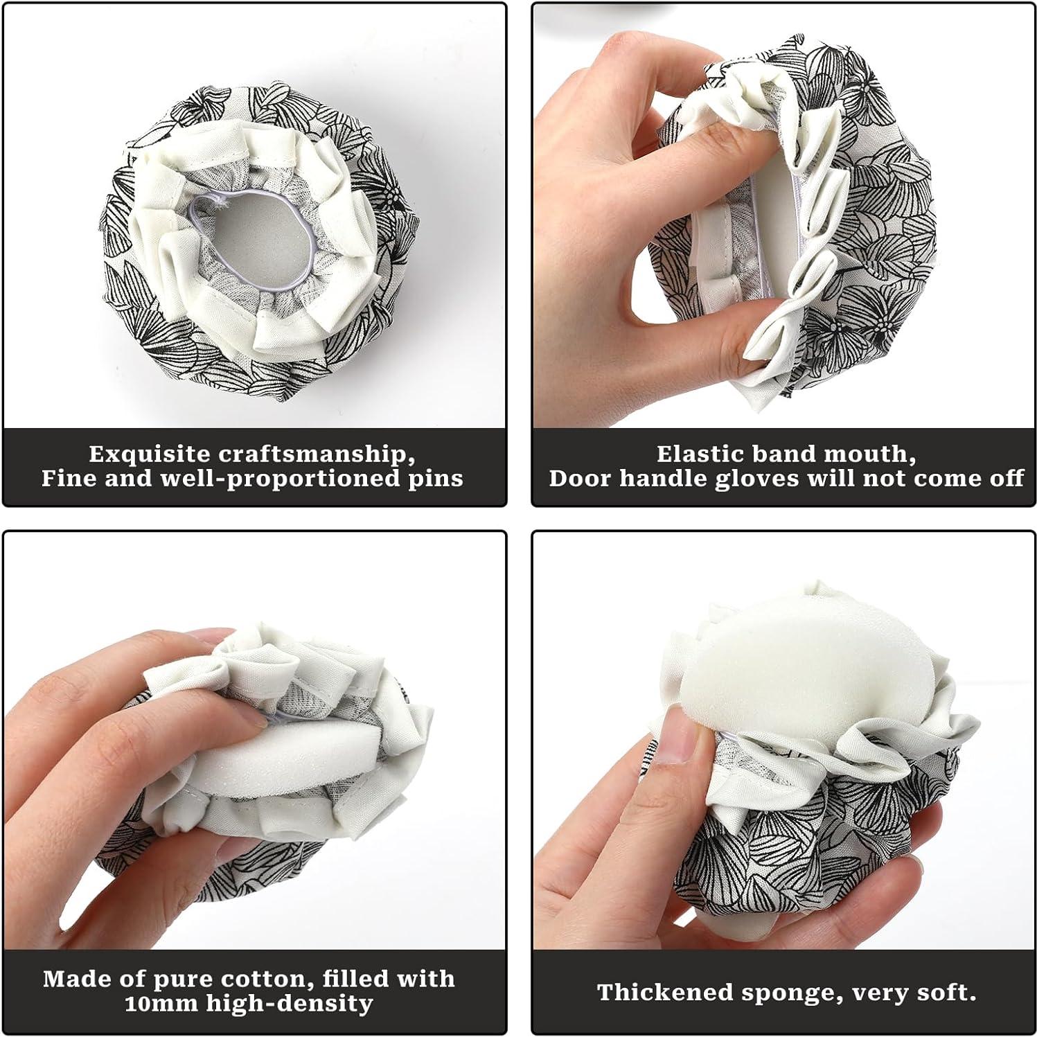 Cubiertas de Pomo de Puerta Sliverdew 4 Pcs Floral Lavables