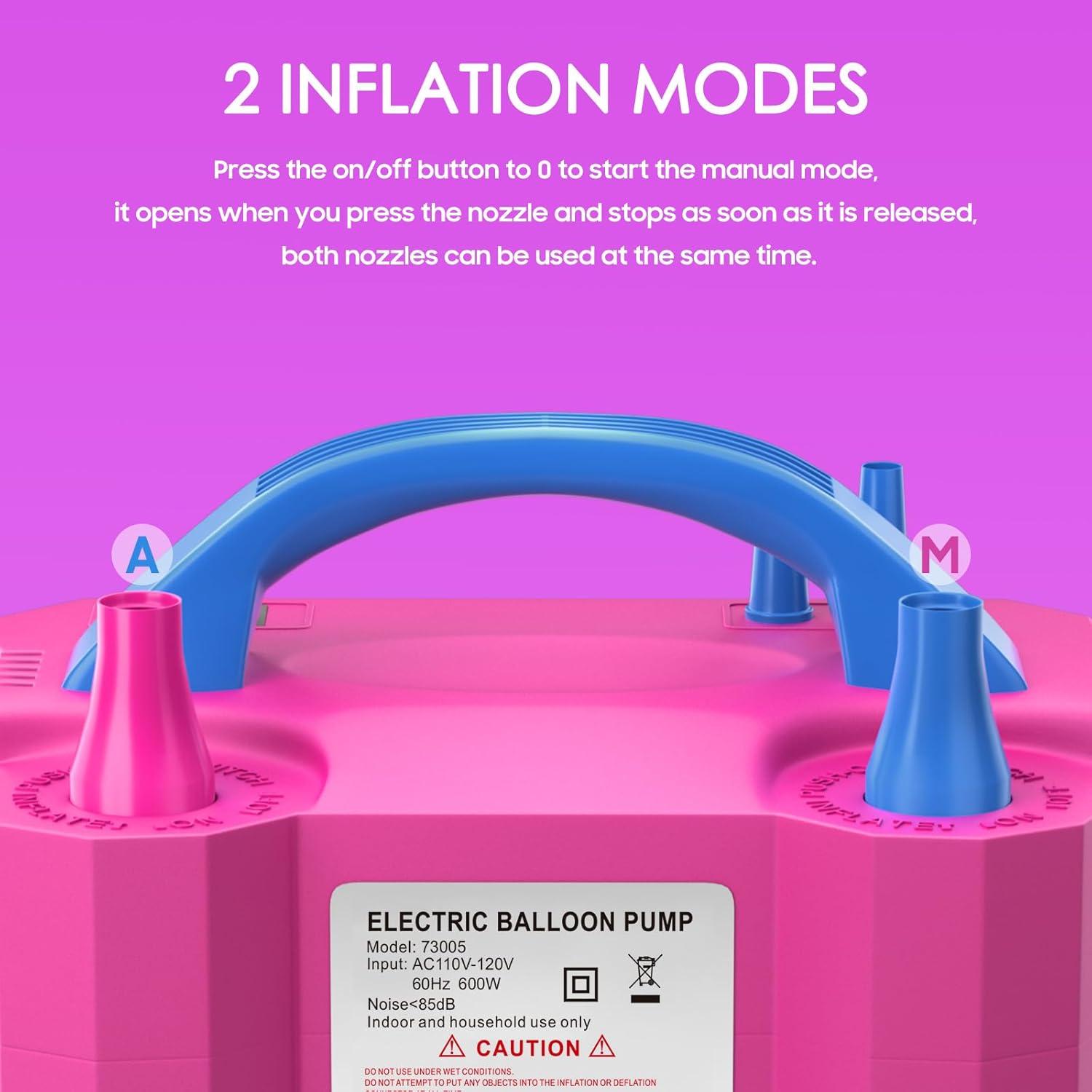 Bomba de globo eléctrica OWill 600W - Inflado rápido y portátil