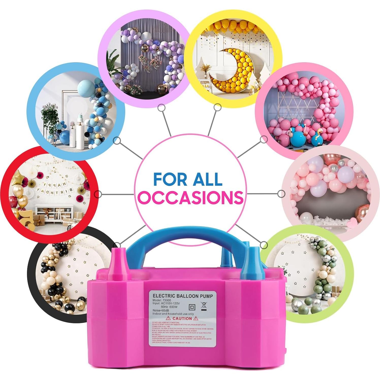 Bomba de globo eléctrica OWill 600W - Inflado rápido y portátil