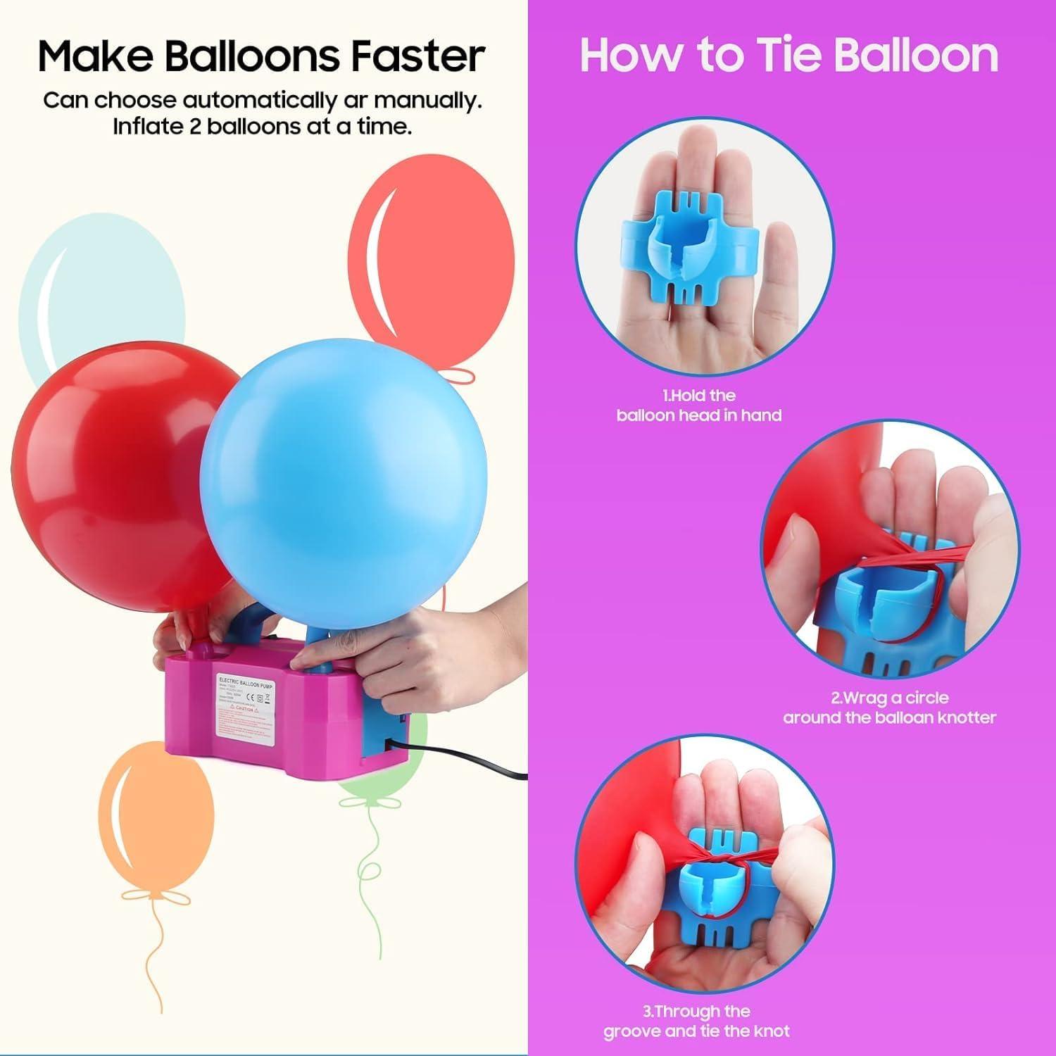 Bomba de globo eléctrica OWill 600W - Inflado rápido y portátil