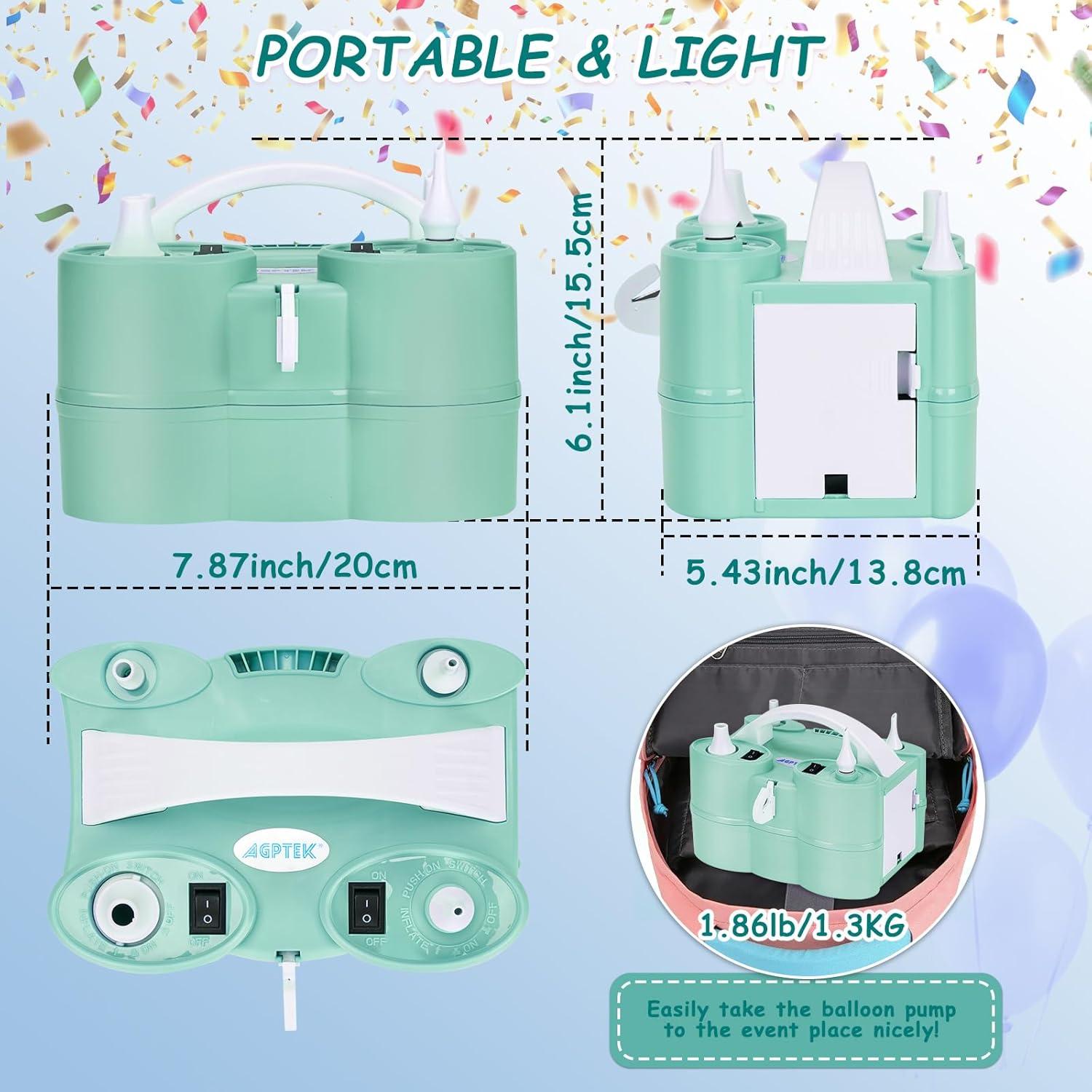 Bomba de Aire Eléctrica 3-en-1 AGPtEK 600W para Globos