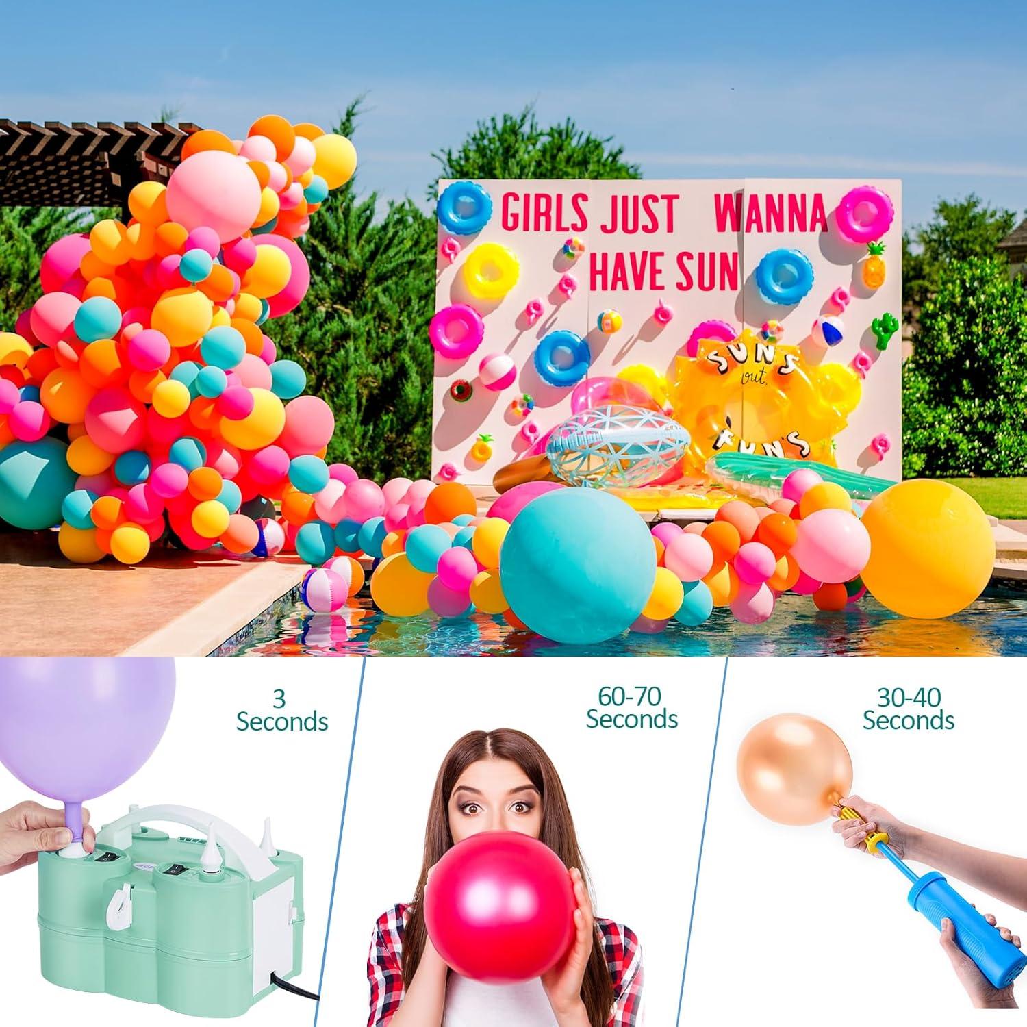 Bomba de Aire Eléctrica 3-en-1 AGPtEK 600W para Globos