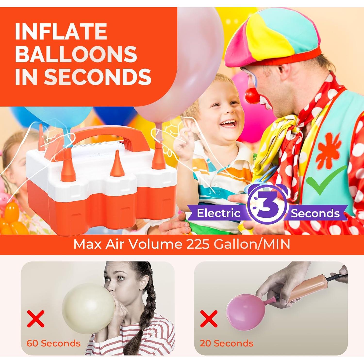 Bomba de Globo Eléctrica ETENWOLF P600 600W 1.57kg Naranja