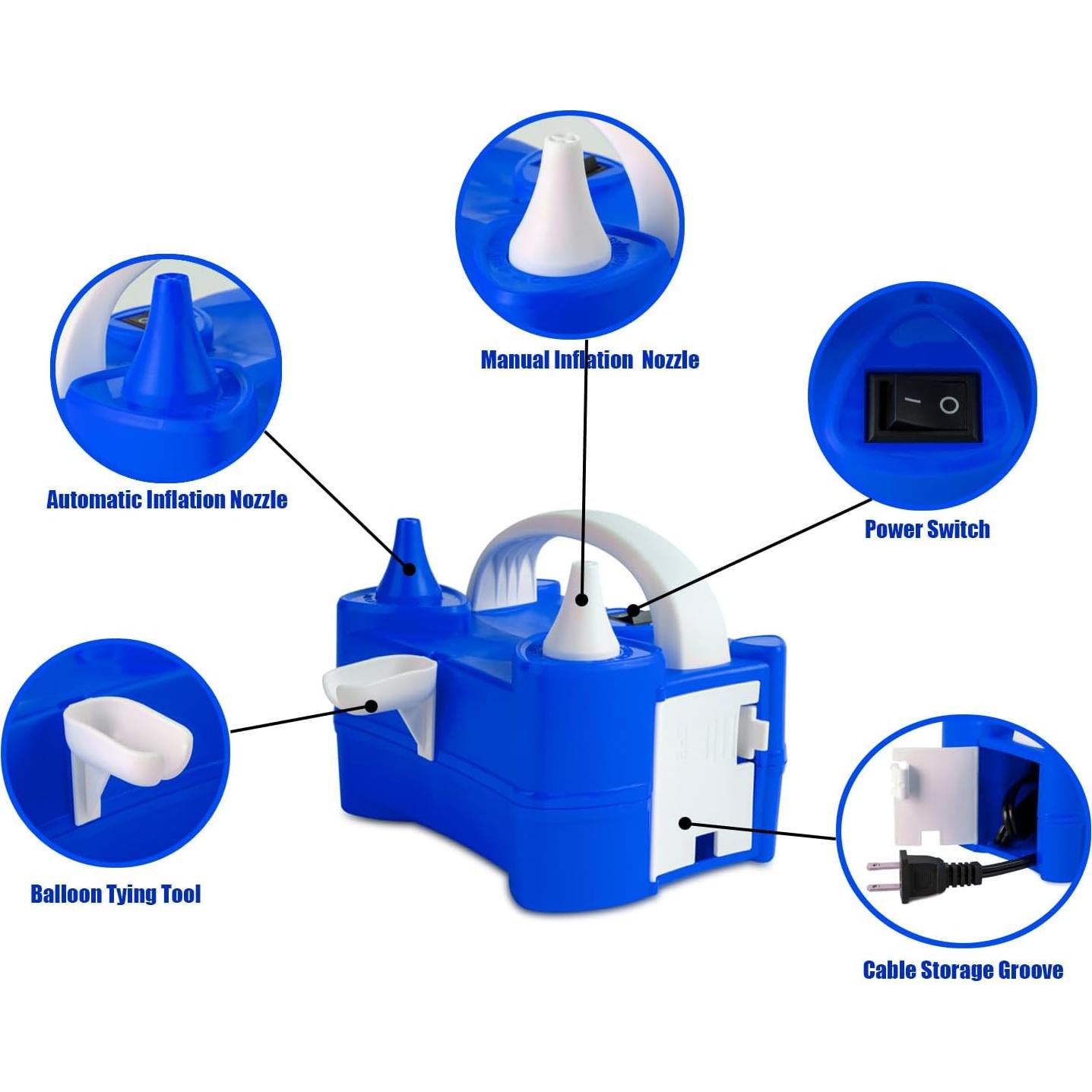 Bomba de Globo Eléctrica LANGXUN 600W Amarillo Portátil