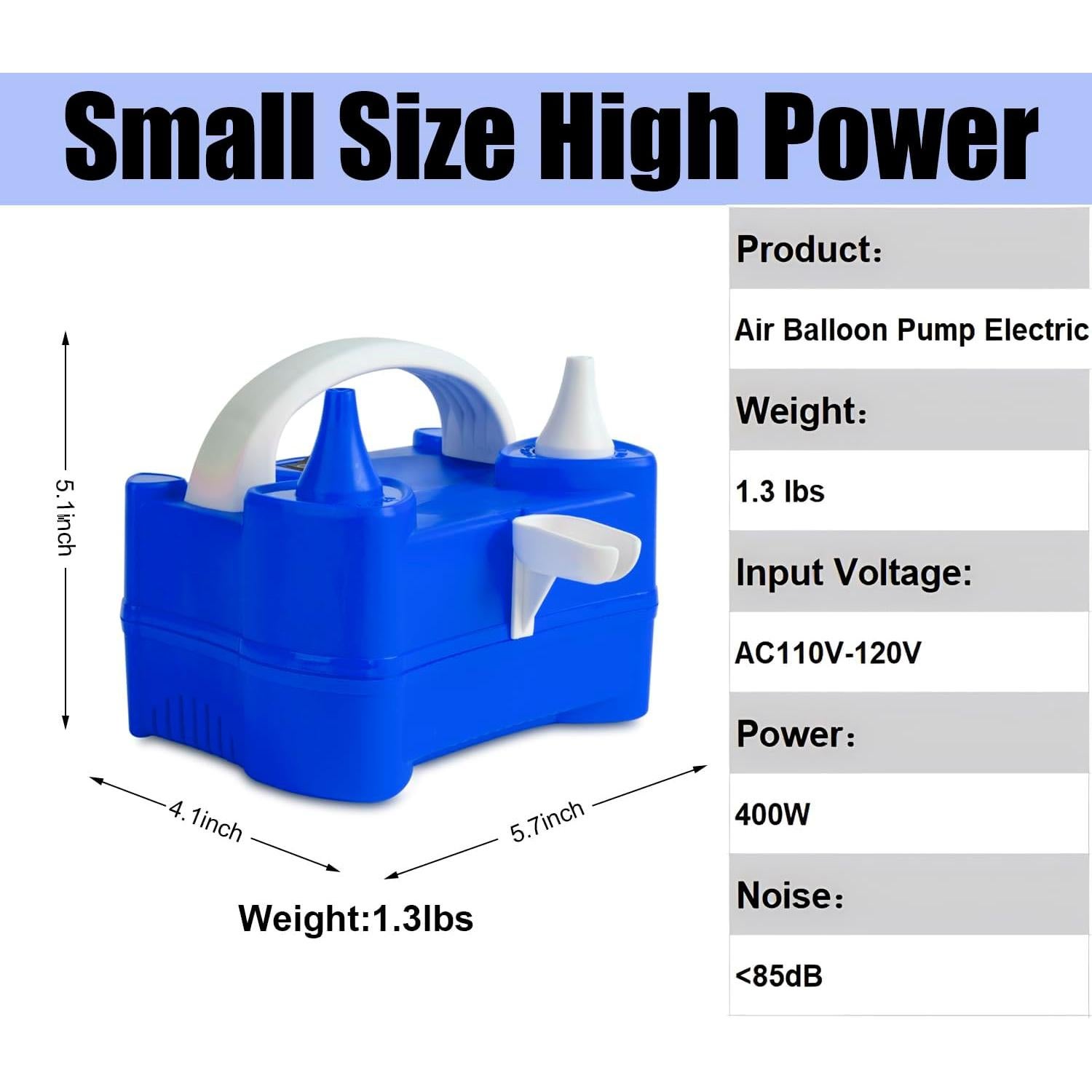 Bomba de Globo Eléctrica LANGXUN 600W Amarillo Portátil