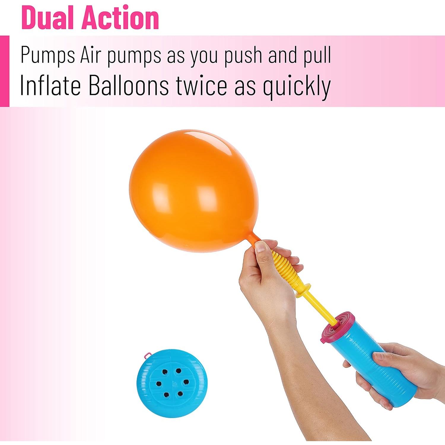 Bomba de Globo de Mano Mr. Pen - 2 Paquetes, Acción Dual