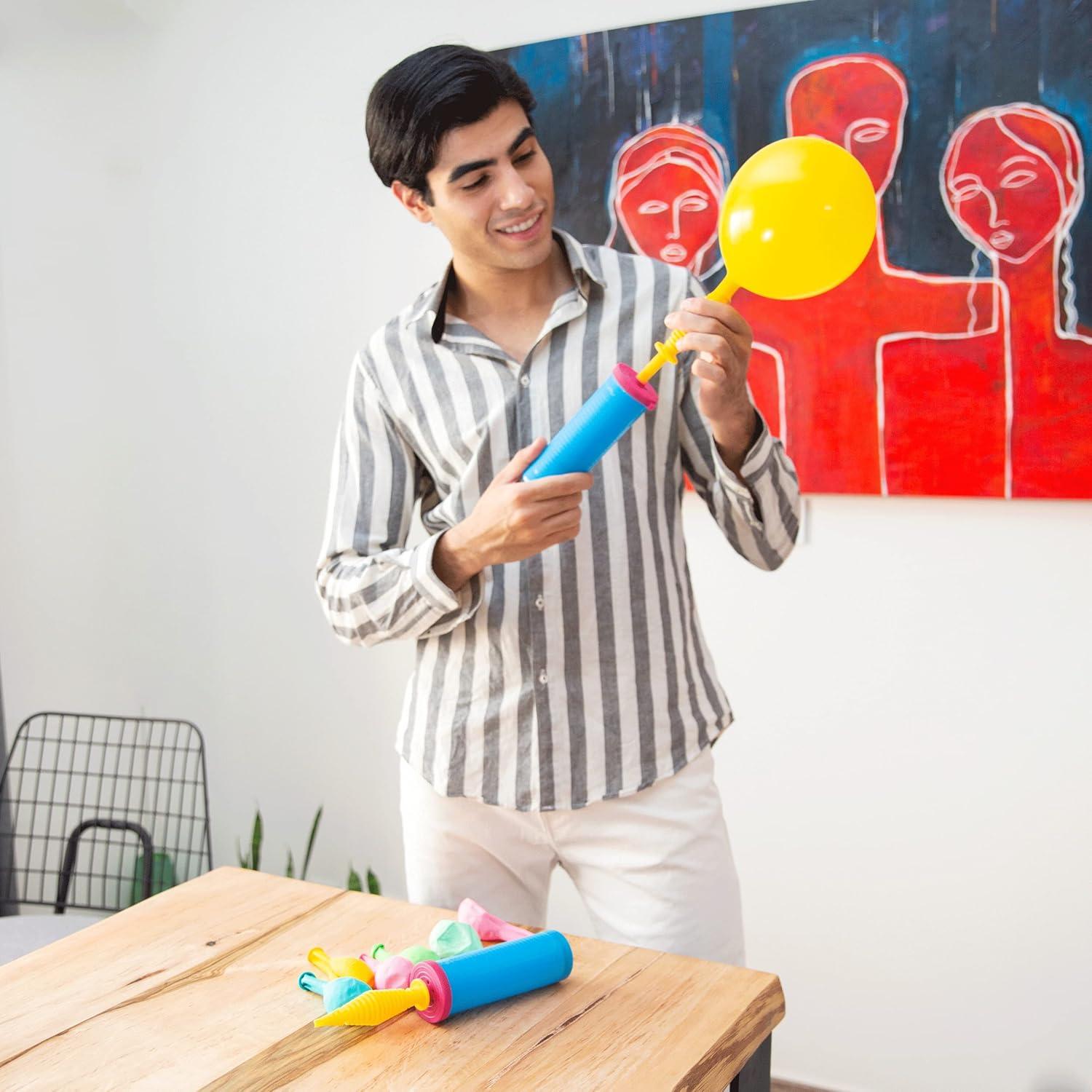 Bomba de Globo de Mano Mr. Pen - 2 Paquetes, Acción Dual