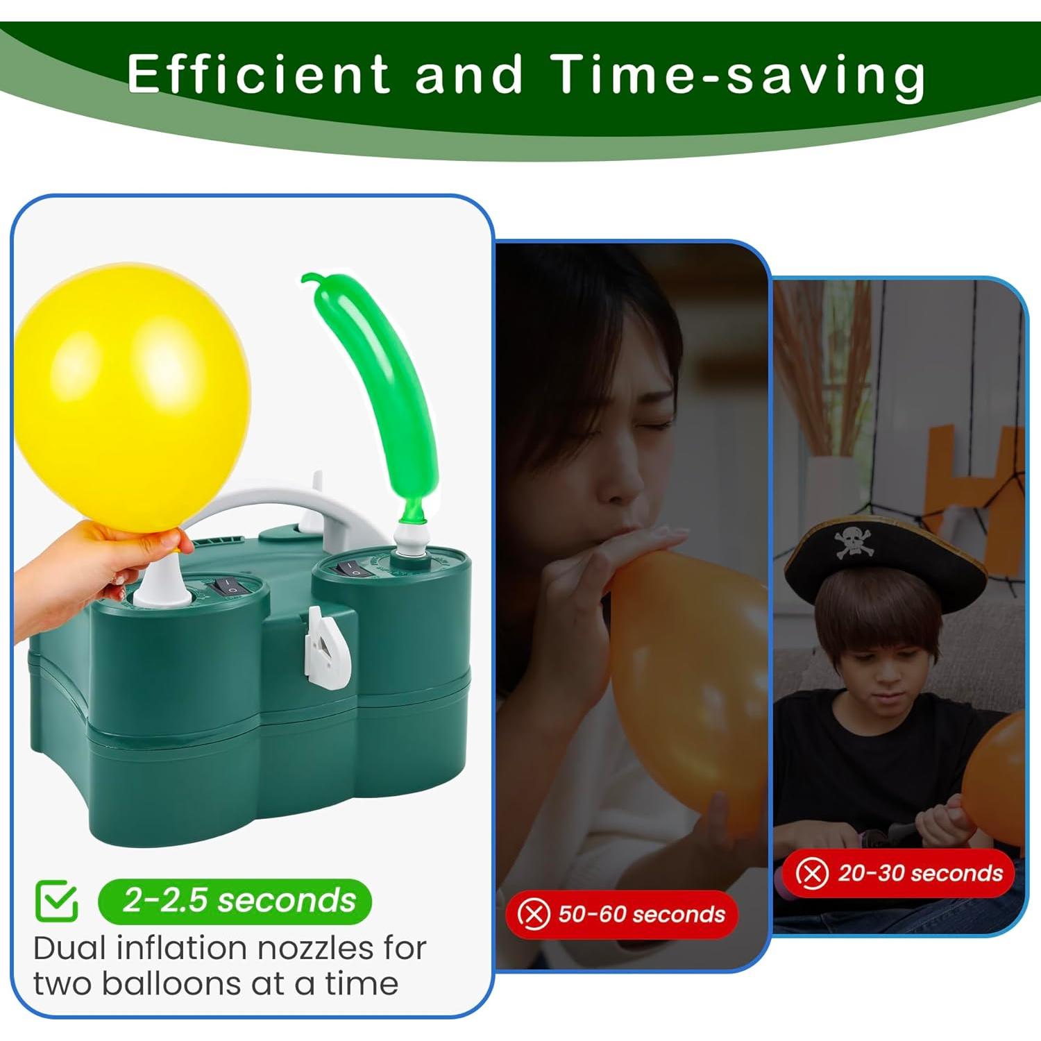 Bomba de Aire Eléctrica PCFING 3-en-1 para Globos y Inflables