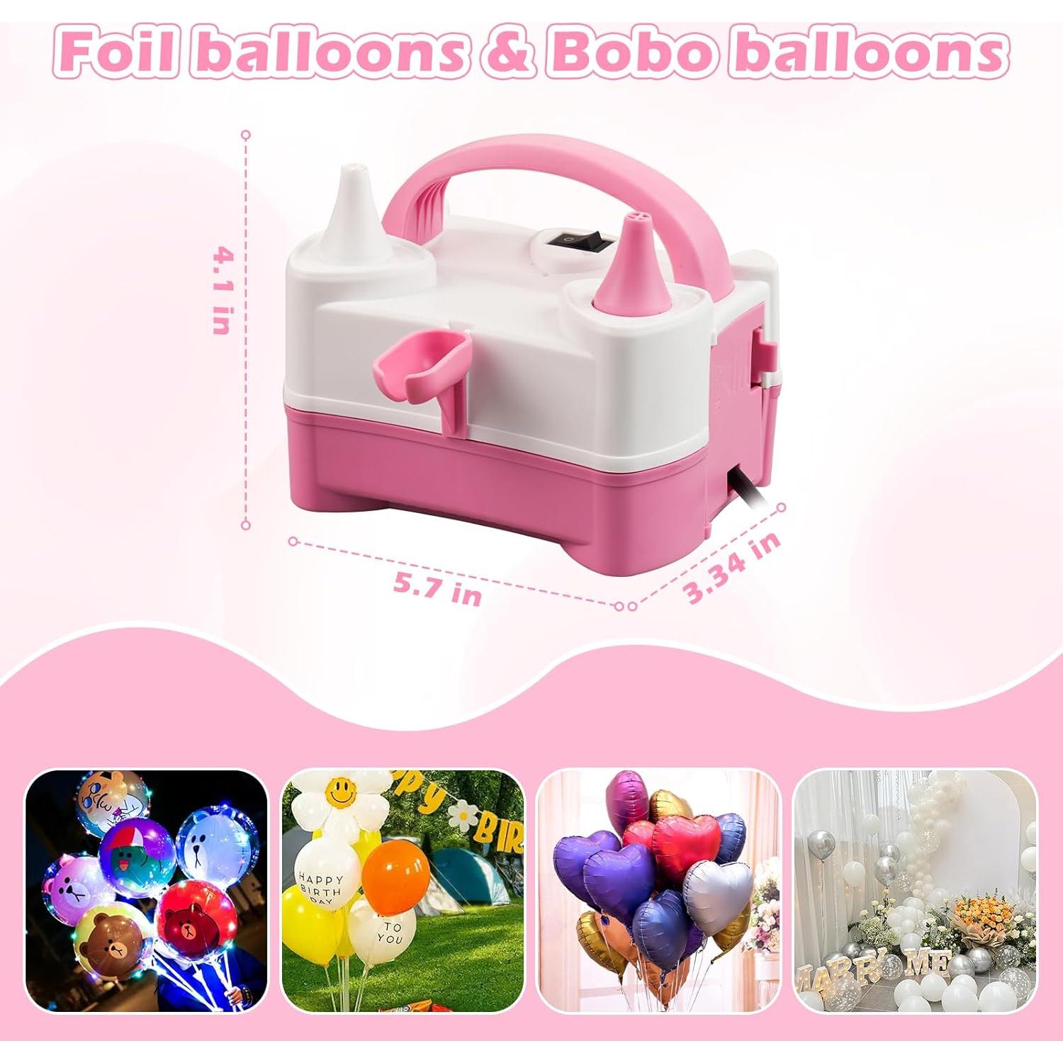 Bomba de globo eléctrica Birodeko rosa portátil 0.61 kg