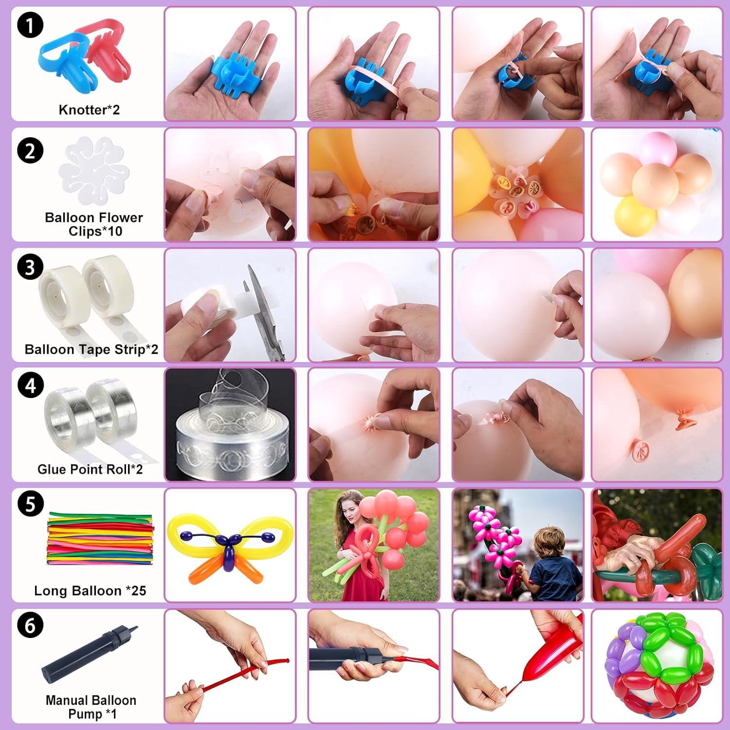 Bomba de Globos Eléctrica QIPUMP con 100 Globos y Accesorios