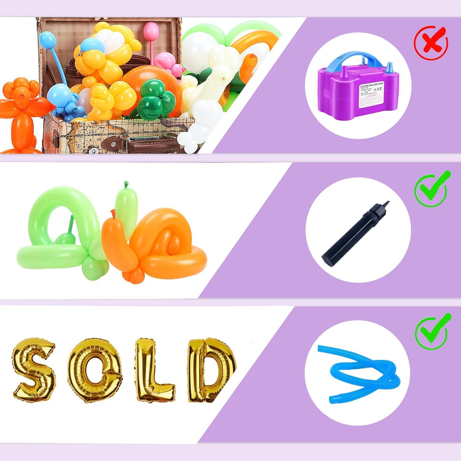 Bomba de Globos Eléctrica QIPUMP con 100 Globos y Accesorios