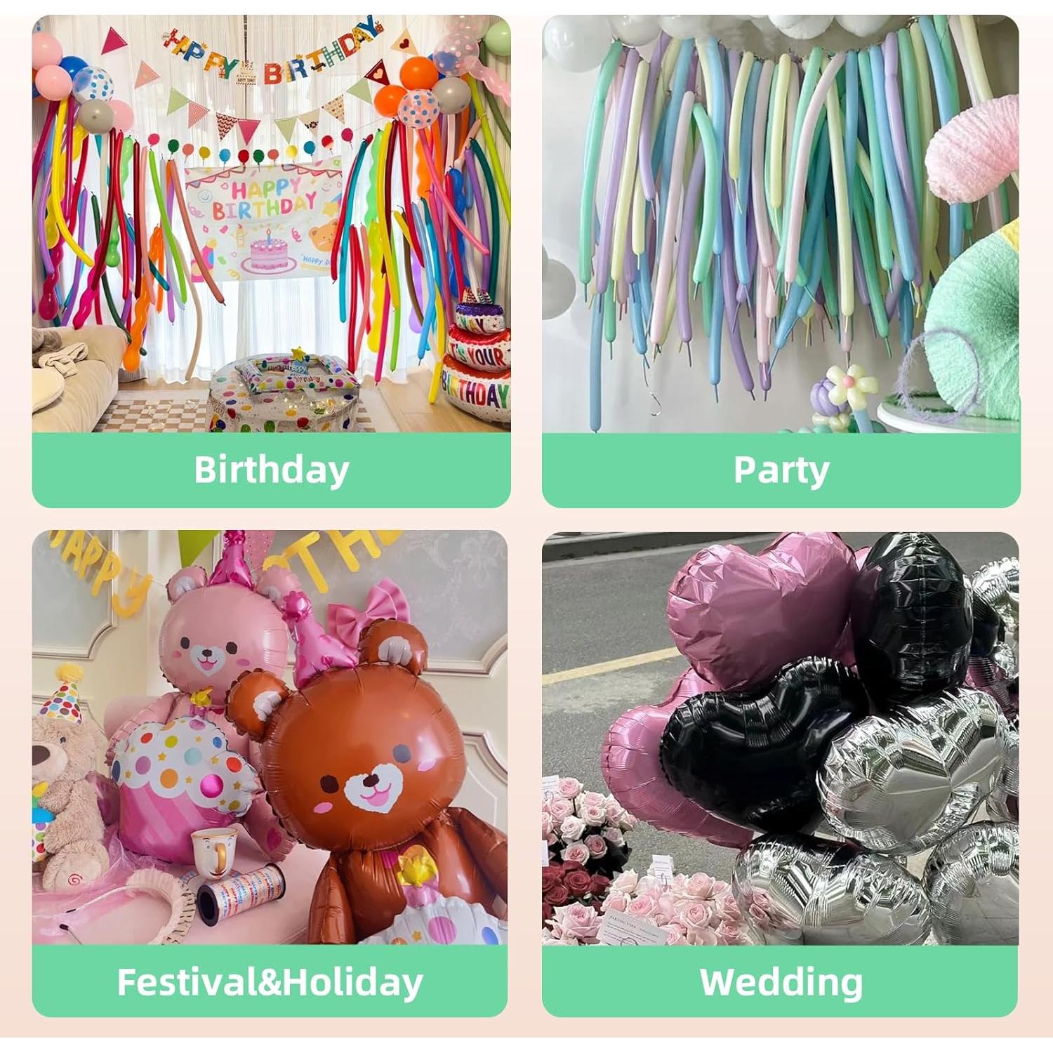 Bomba de globo eléctrica Voircoloria 260, inflador automático portátil