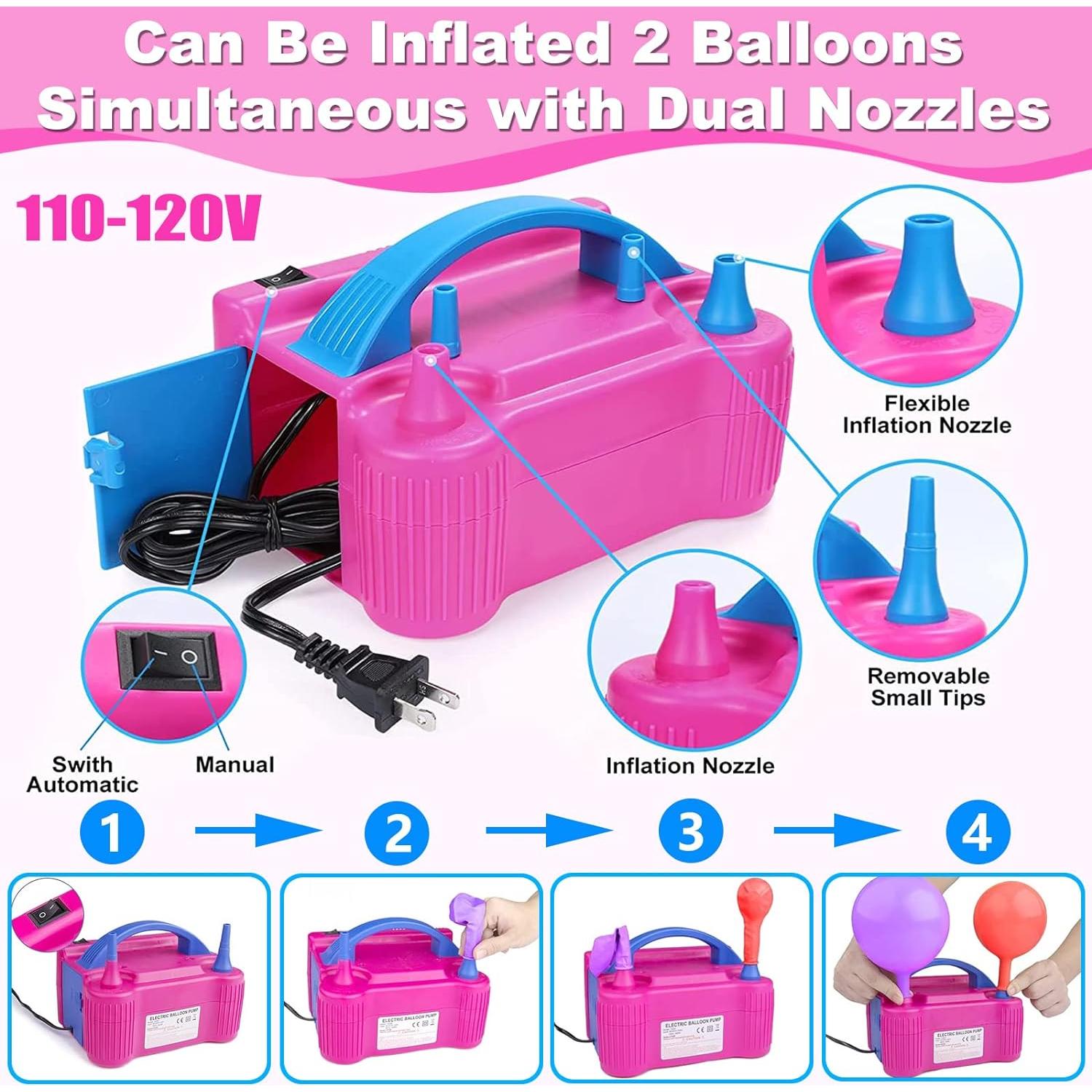 Kit de Arco de Globos iRabey 3m con Bomba Eléctrica y 100 Globos