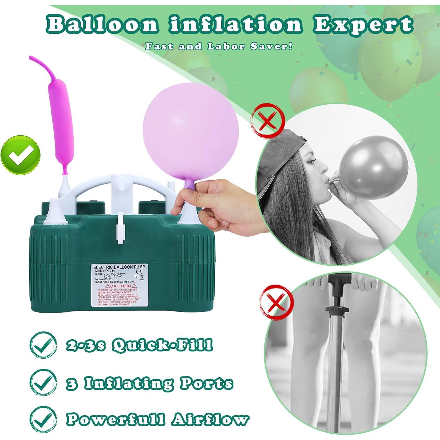 Bomba de aire eléctrica New Meetall 4 en 1 para globos y flotadores