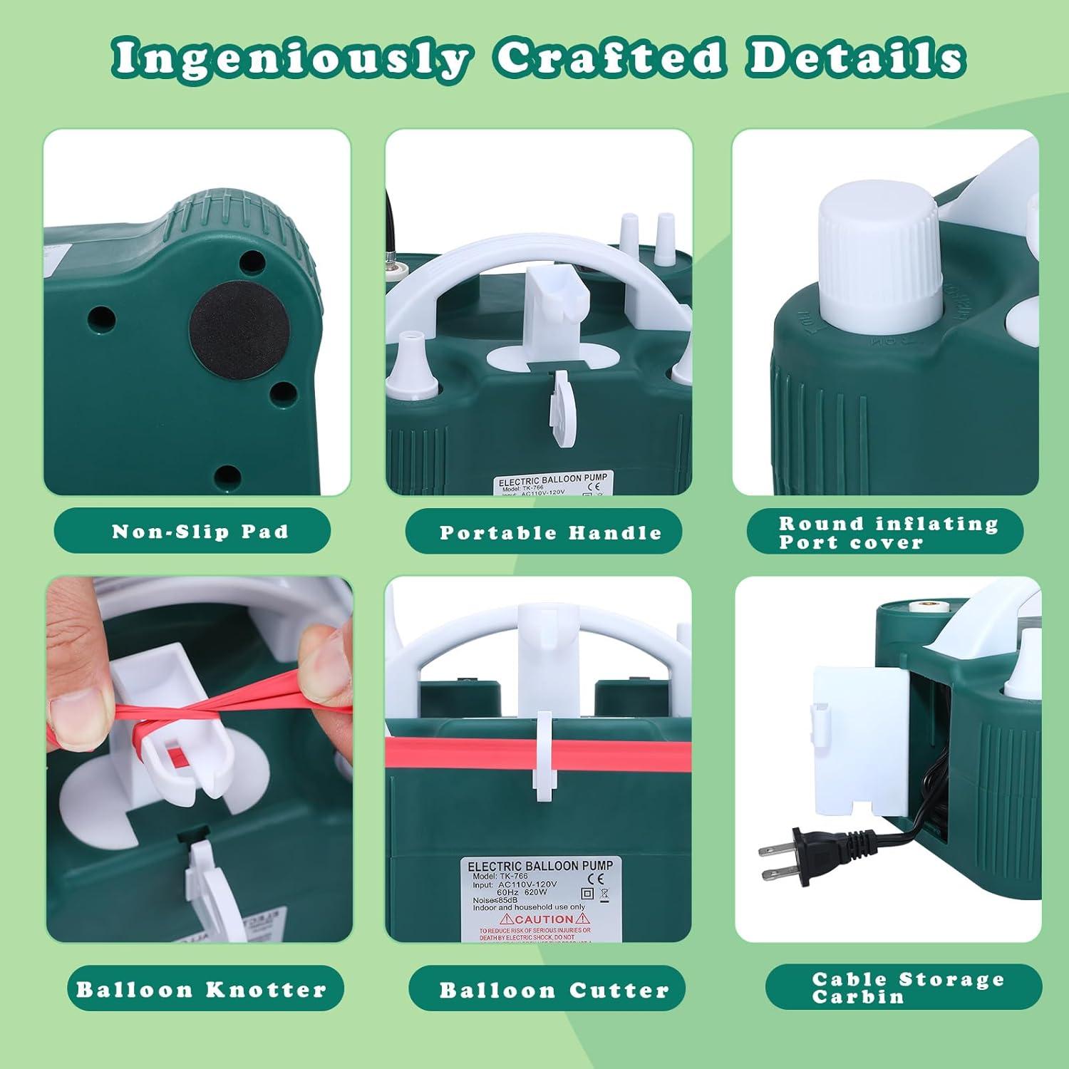 Bomba de aire eléctrica New Meetall 4 en 1 para globos y flotadores