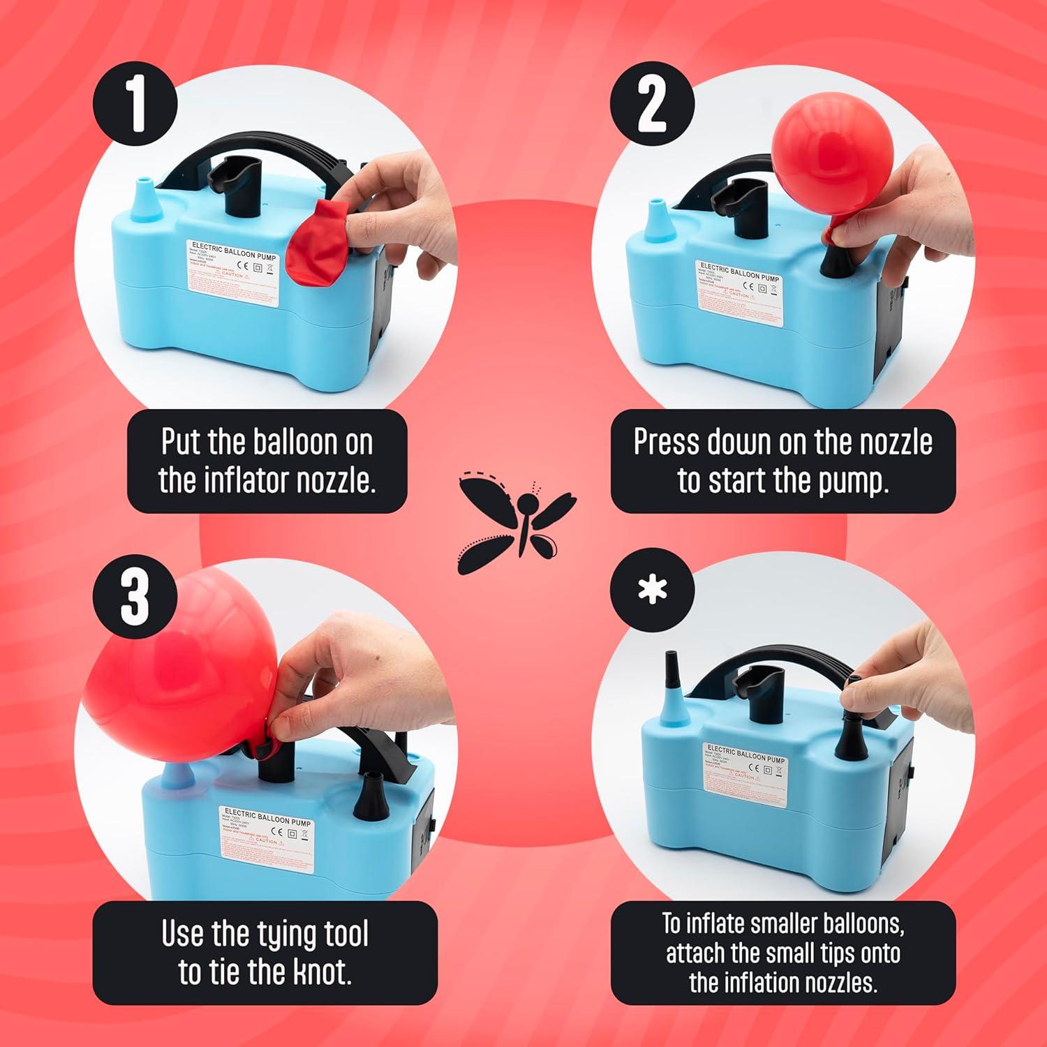 Bomba de Globo Eléctrica COZY GREENS 600W Doble Boquilla