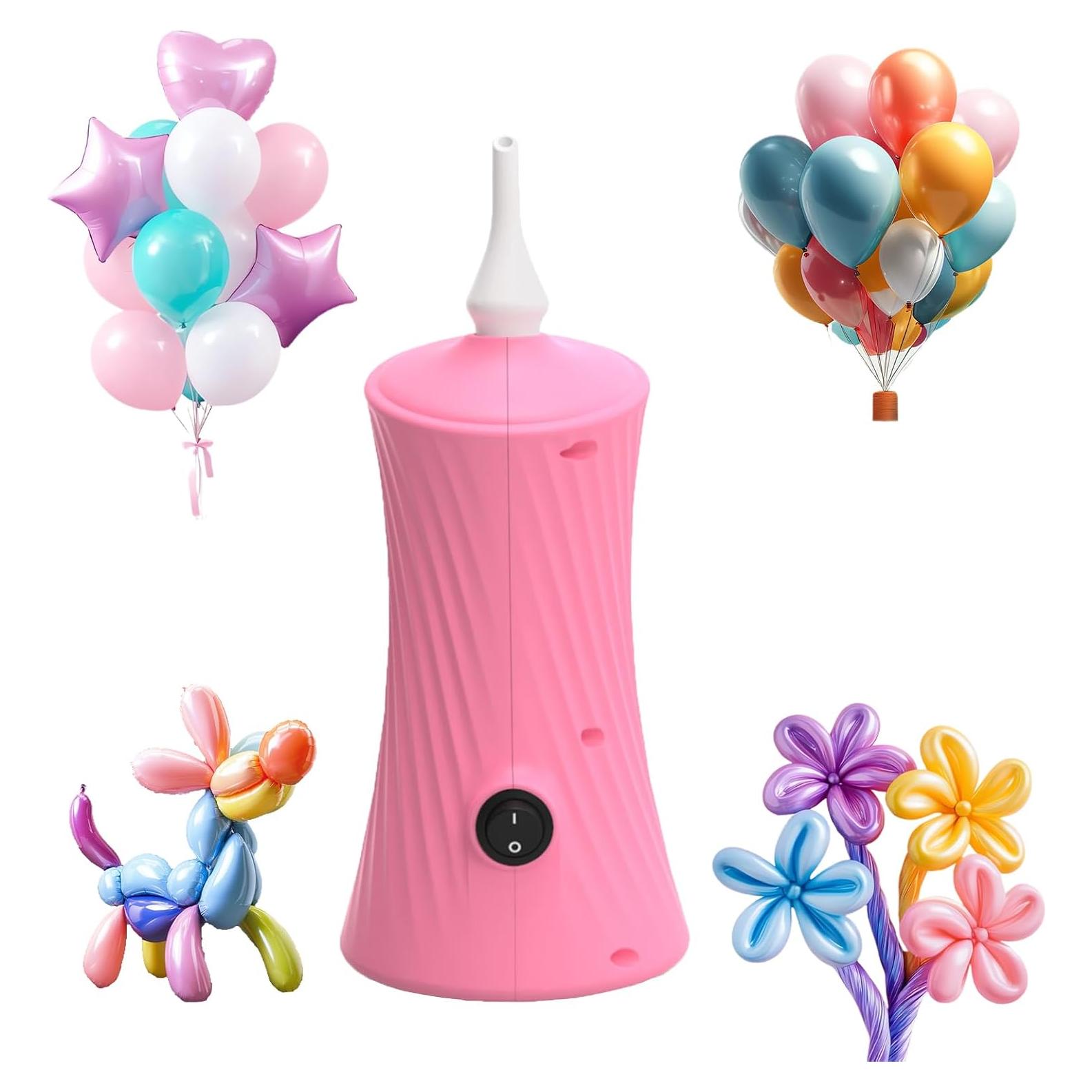 Bomba de Globo Eléctrica MontValent 1 - Inflador Portátil Rosa