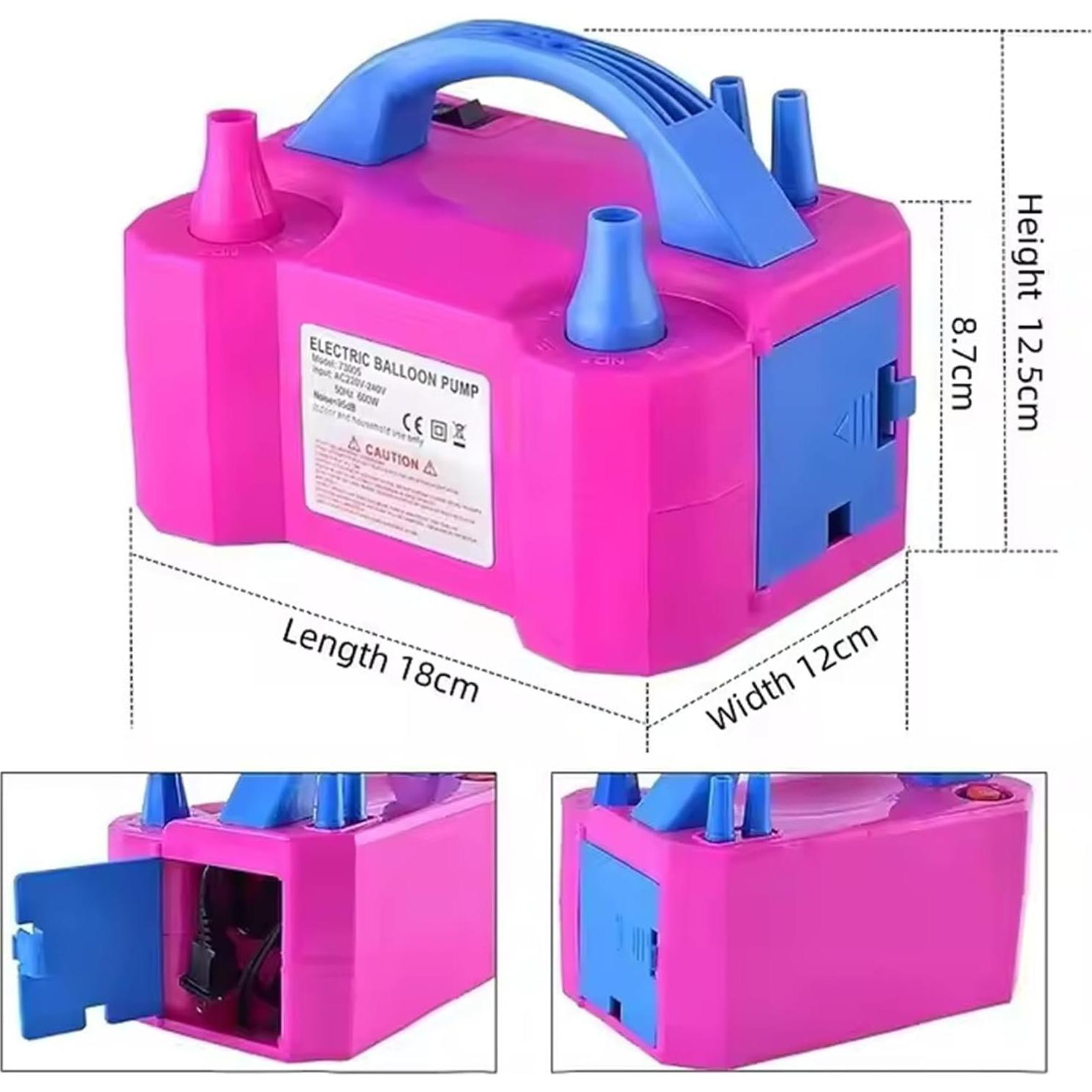 Bomba de Globo Eléctrica HBFVG 600W Doble Boquilla 110V