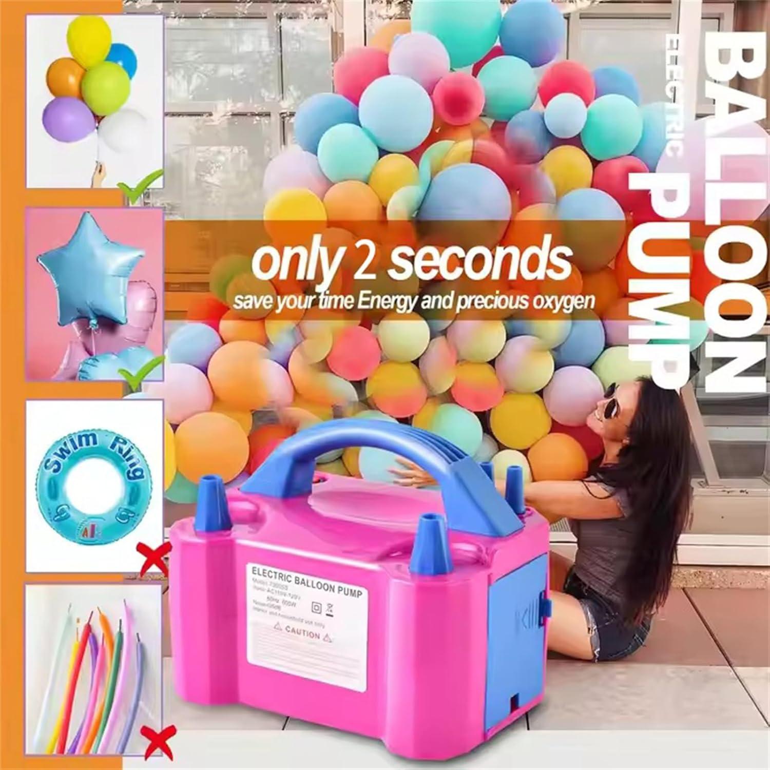 Bomba de Globo Eléctrica HBFVG 600W Doble Boquilla 110V