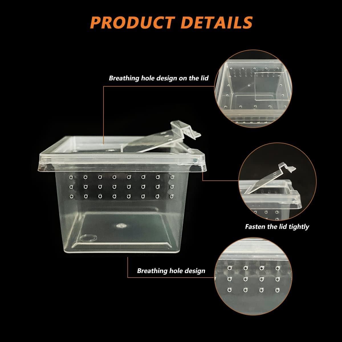 Caja de Cría de Reptiles GKPONSX 12 Pcs para Arañas y Invertebrados