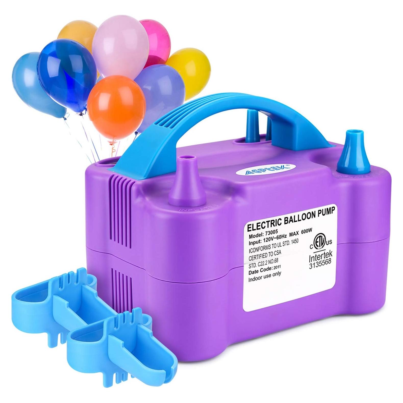 Bomba de Aire Eléctrica AGPTEK 600W Púrpura para Globos
