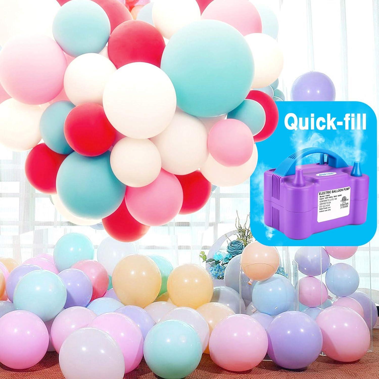 Bomba de Aire Eléctrica AGPTEK 600W Púrpura para Globos