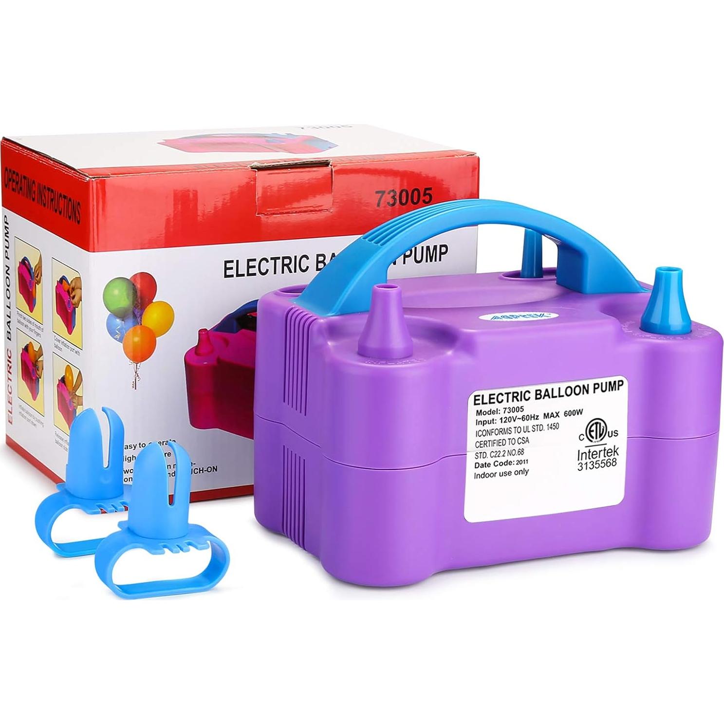 Bomba de Aire Eléctrica AGPTEK 600W Púrpura para Globos