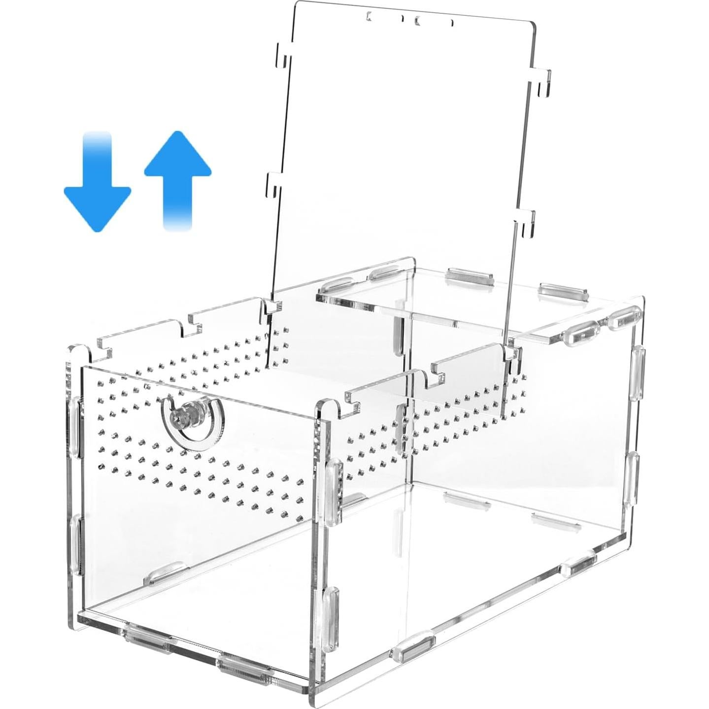 Mini Terrario Acrílico 2 en 1 REPTI ZOO para Tarantulas y Mantis