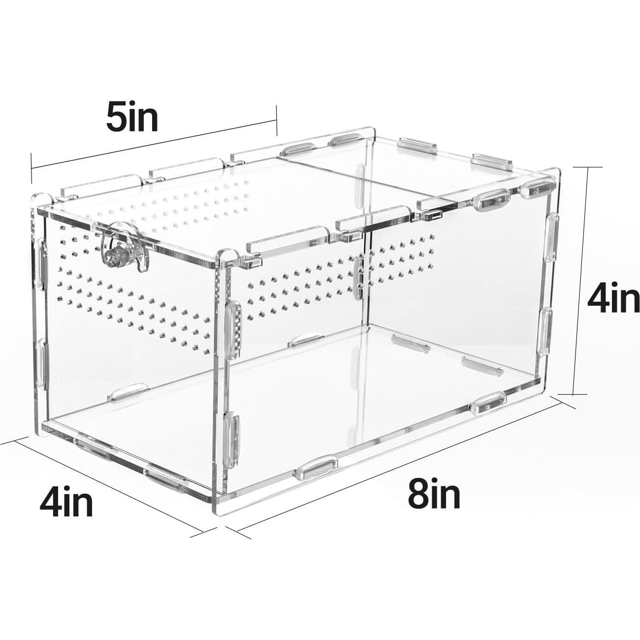 Mini Terrario Acrílico 2 en 1 REPTI ZOO para Tarantulas y Mantis