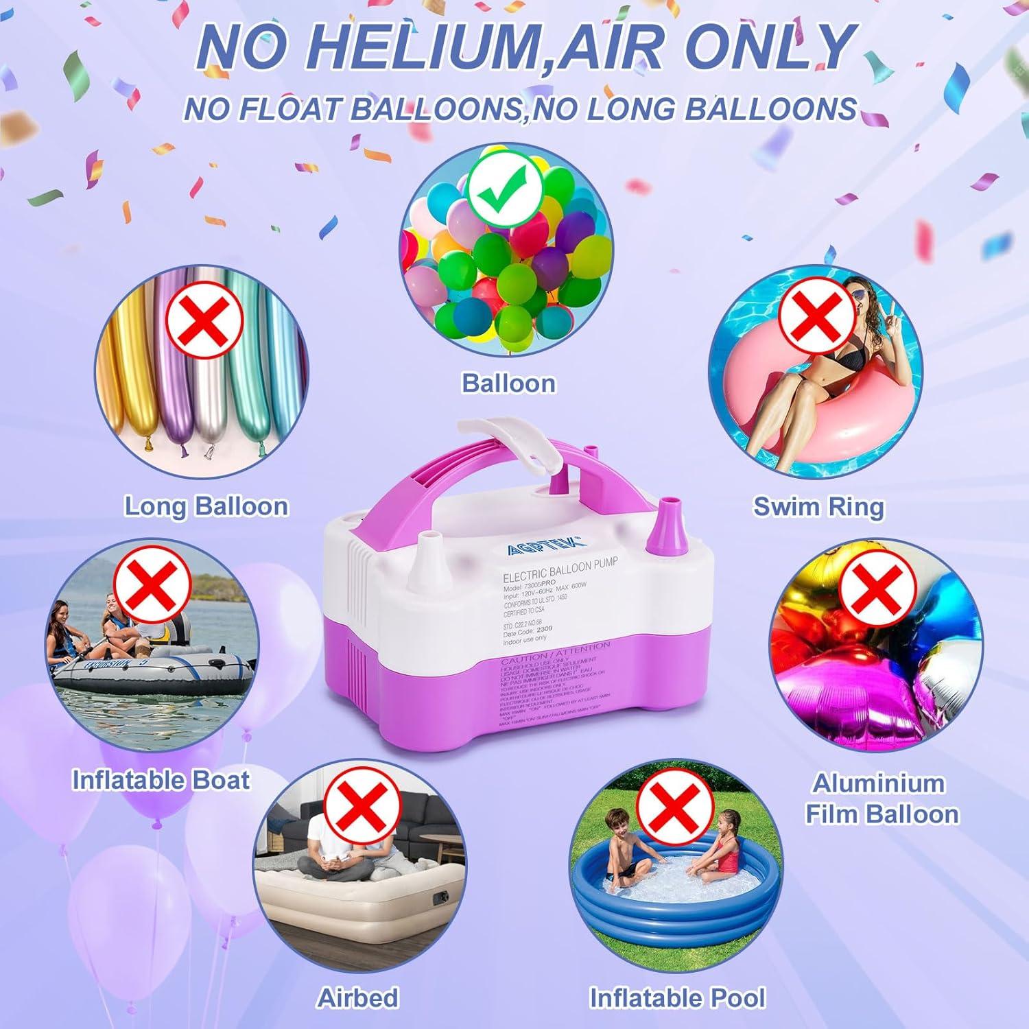 Bomba de Aire Eléctrica AGPtEK BP59P 600W Rosa y Blanca