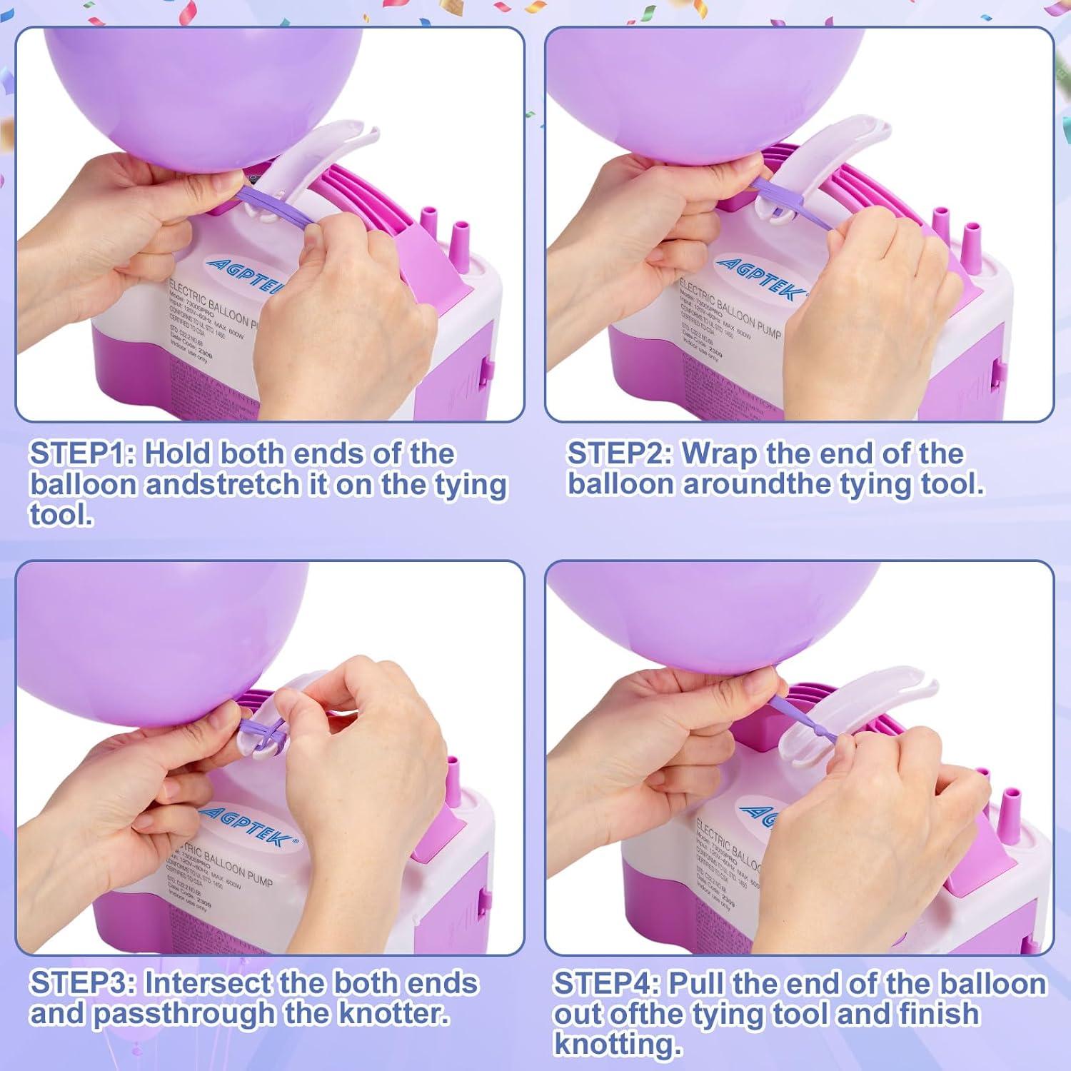 Bomba de Aire Eléctrica AGPtEK BP59P 600W Rosa y Blanca