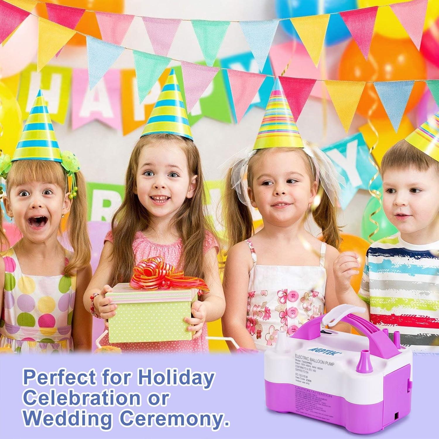 Bomba de Aire Eléctrica AGPtEK BP59P 600W Rosa y Blanca