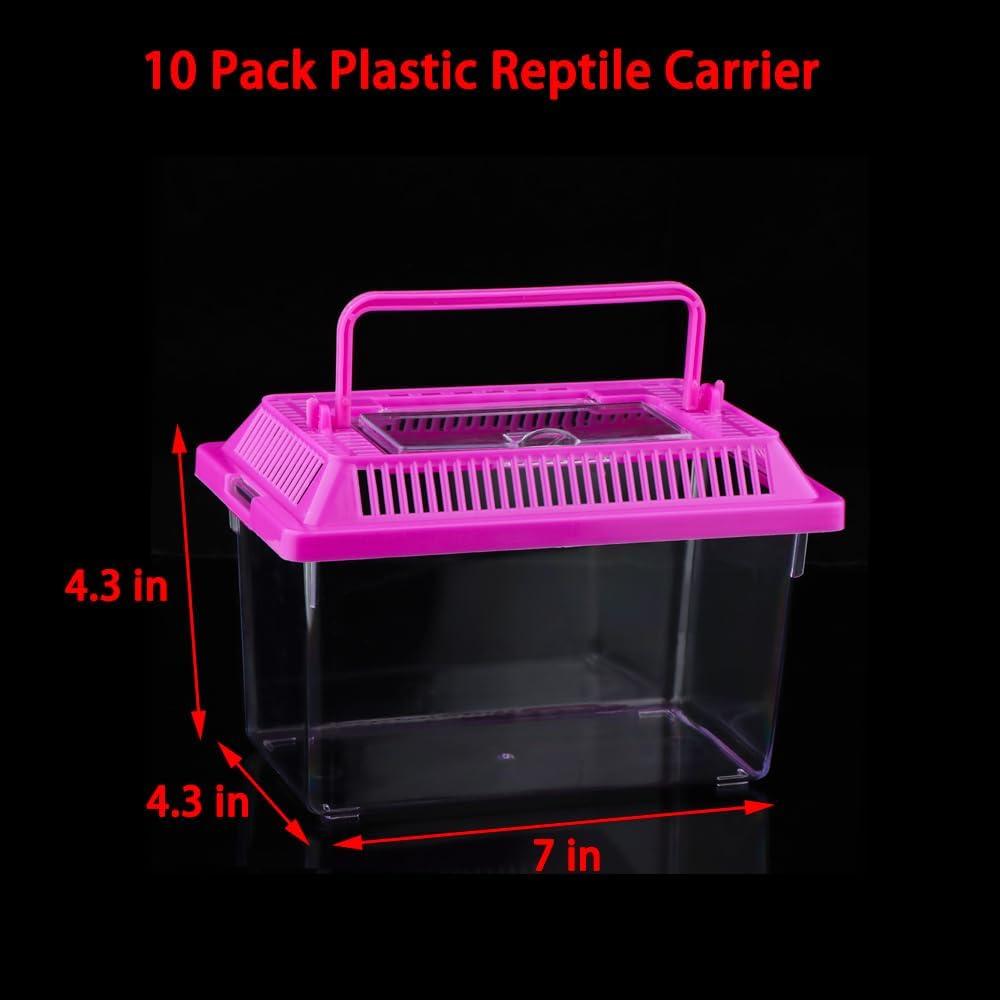Paquete de 10 Transportadores de Reptiles DQITJ 17.78x10.92 cm