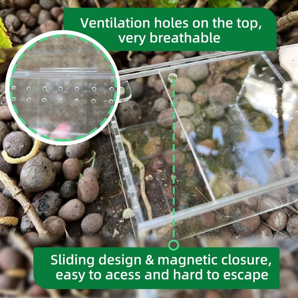 Caja de Cría de Reptiles JOBEDE 10.4x8.4x6.4 cm Acrílico