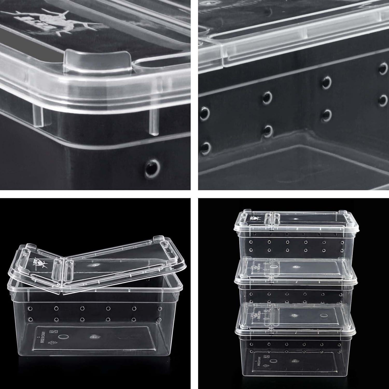 6 Terrarios Mini para Arañas y Reptiles Harhana 12.95x7.87cm