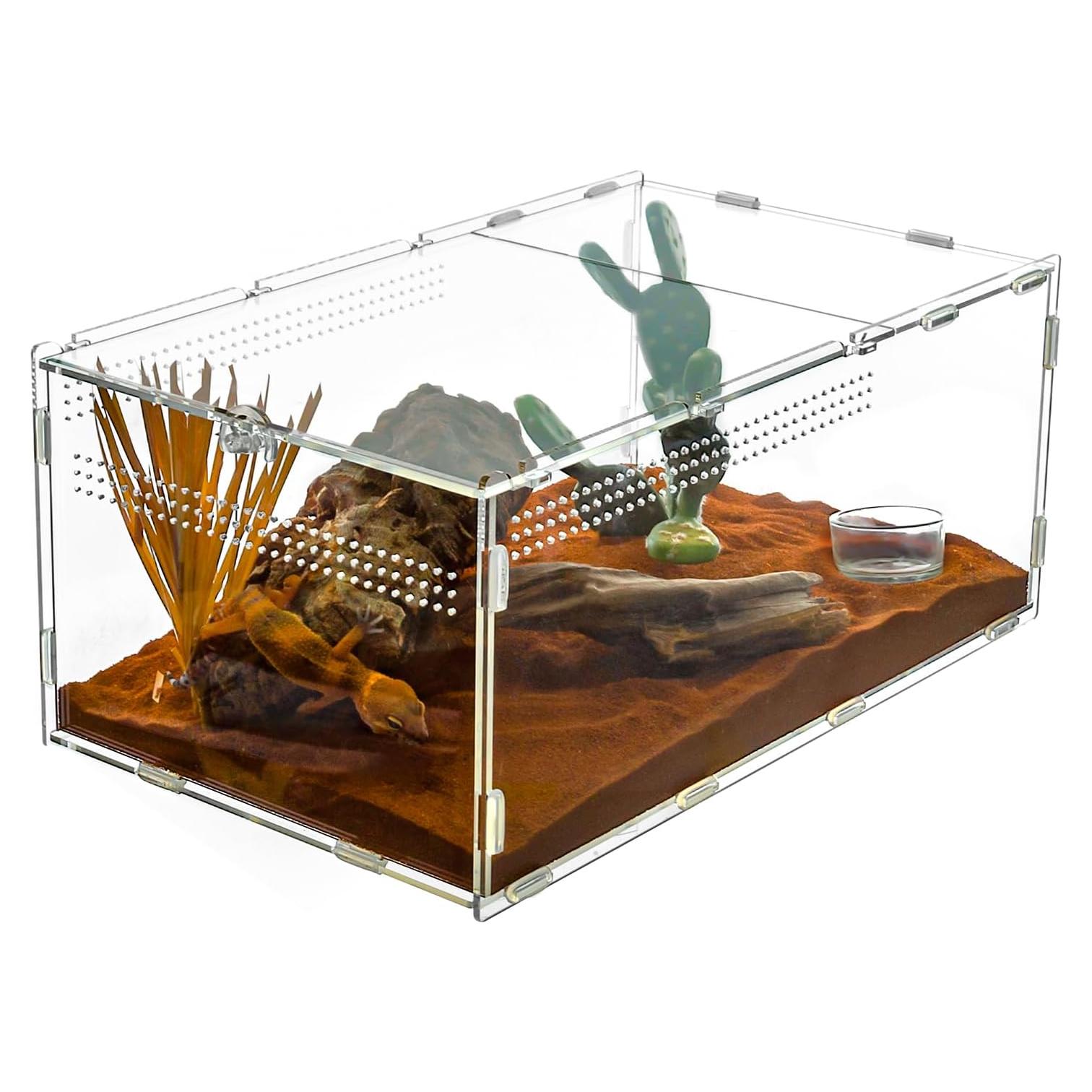 Terrario Acrílico REPTI ZOO 35.5x20.3x15.2 cm para Tarantulas