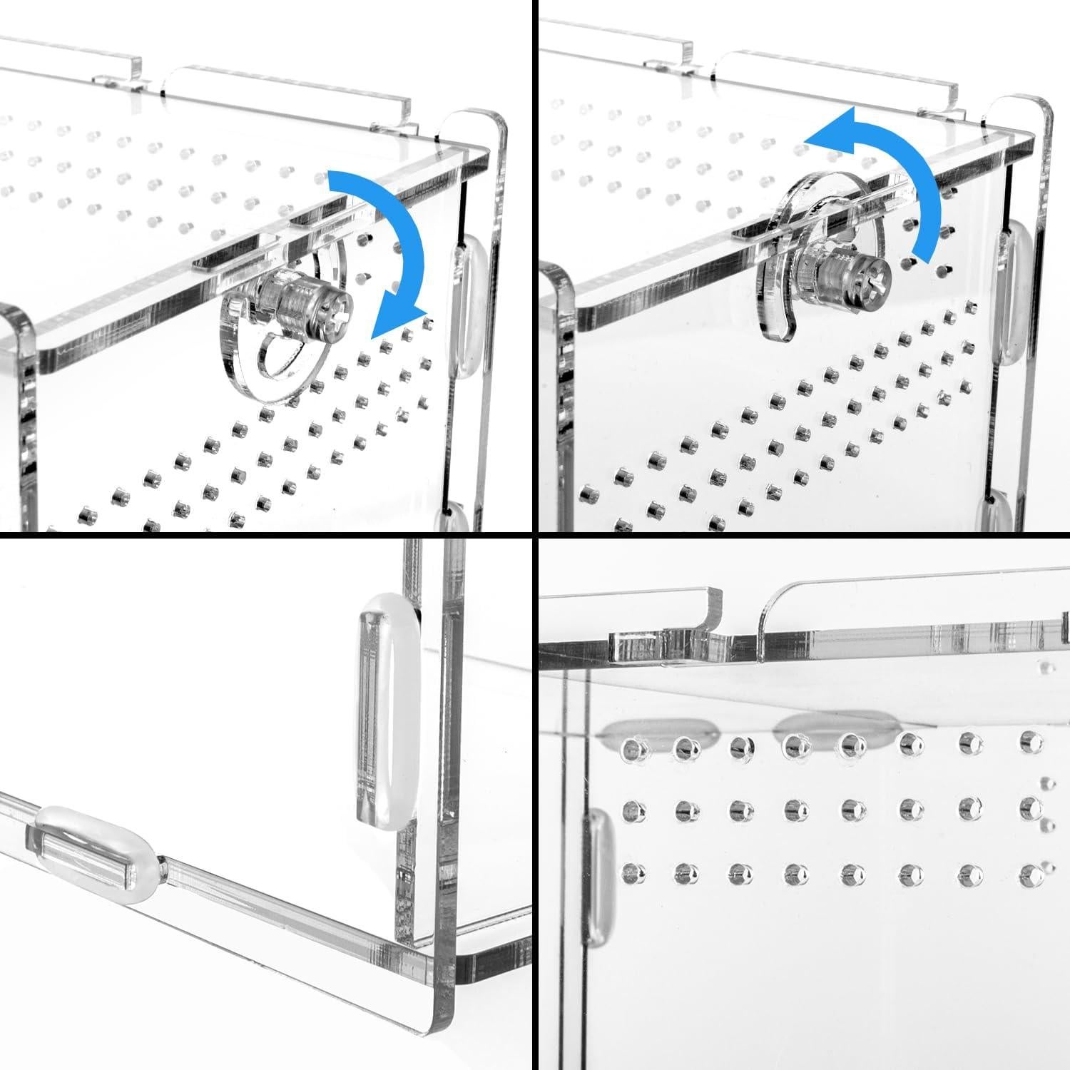 Terrario Acrílico REPTI ZOO 35.5x20.3x15.2 cm para Tarantulas