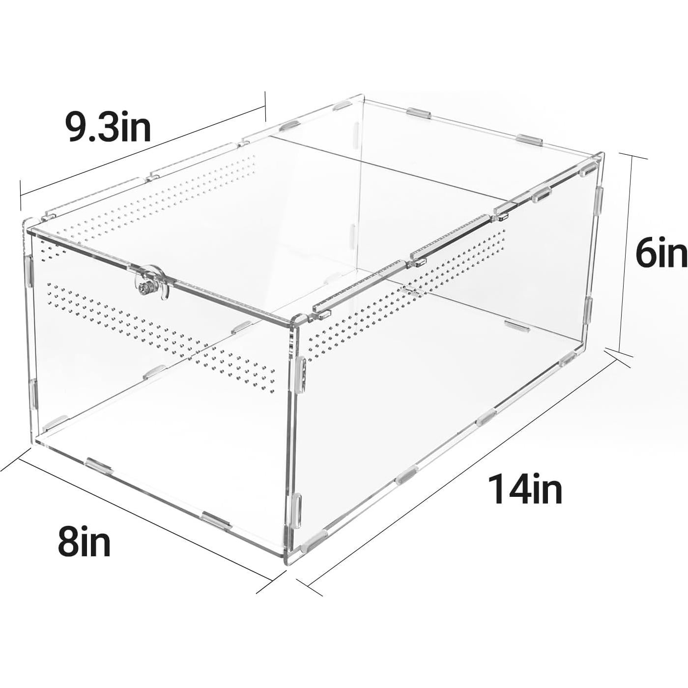 Terrario Acrílico REPTI ZOO 35.5x20.3x15.2 cm para Tarantulas