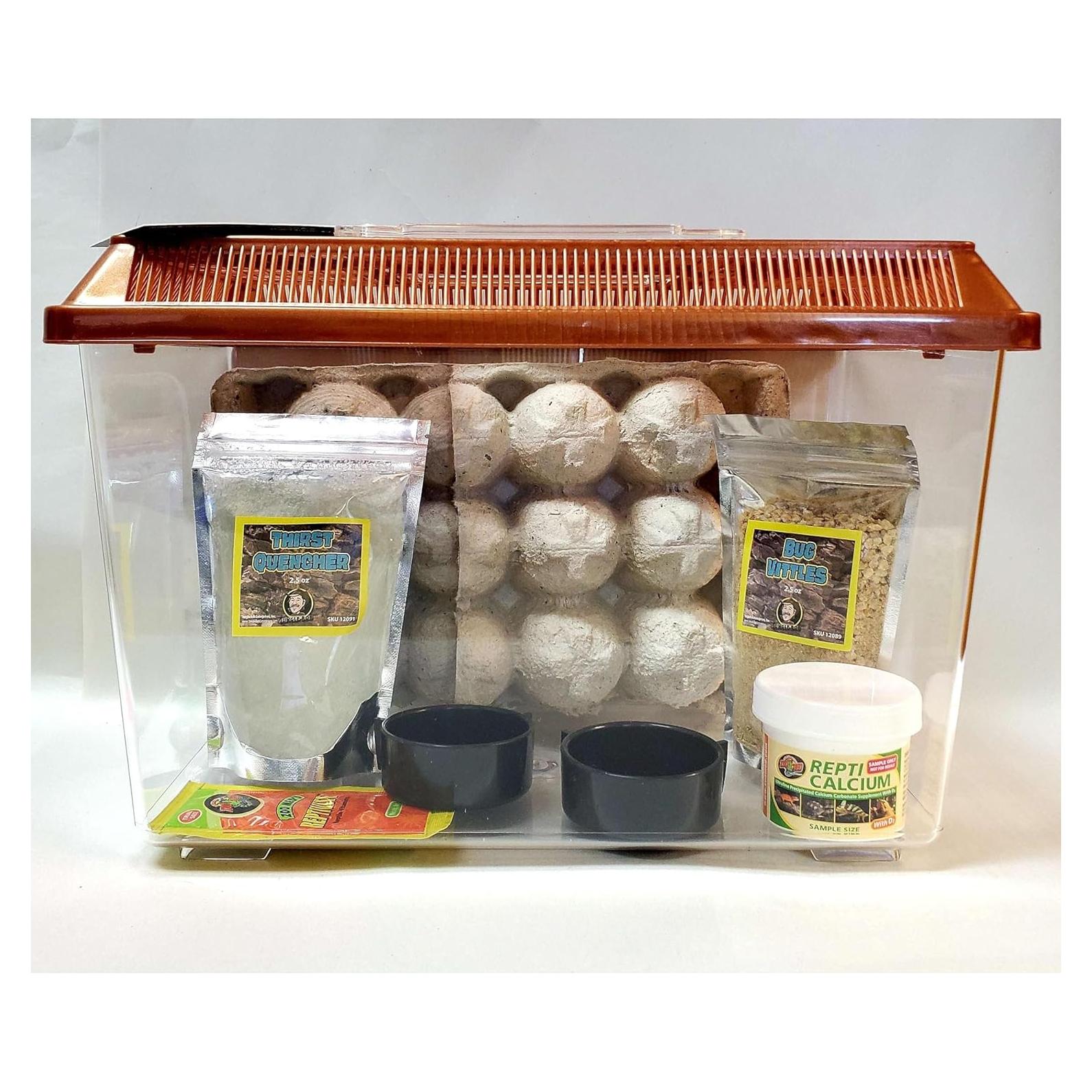 Kit de Cuidado de Cucarachas Dubia Jungle Bob con Tanque 28x20x20 cm