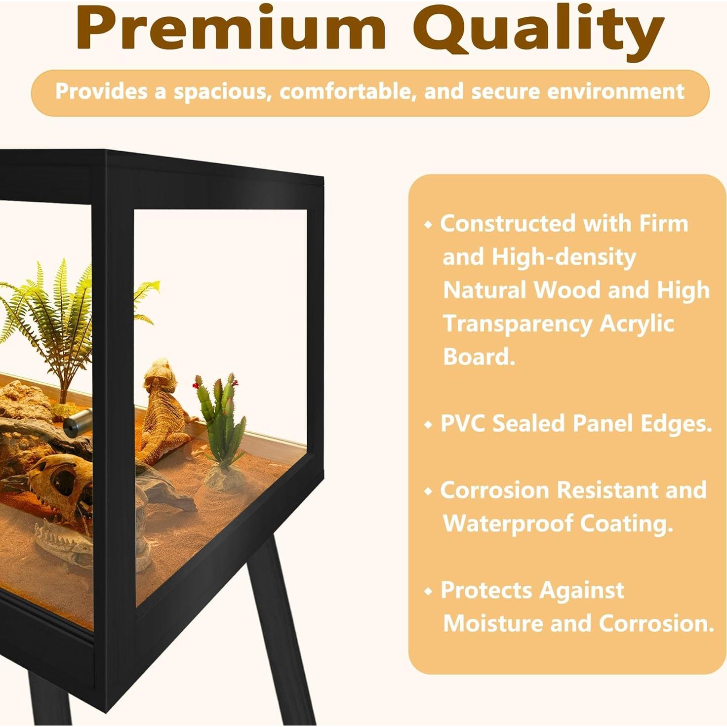 Tanque Reptil Prolee 62 Galones Negro 101.6x50.8x120.9 cm