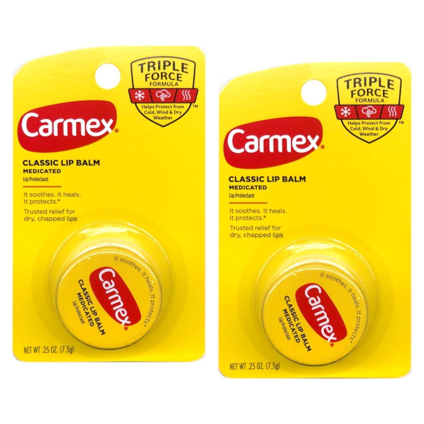Bálsamo Labial Medicado Carmex Clásico 14.18 g (Paquete de 2)